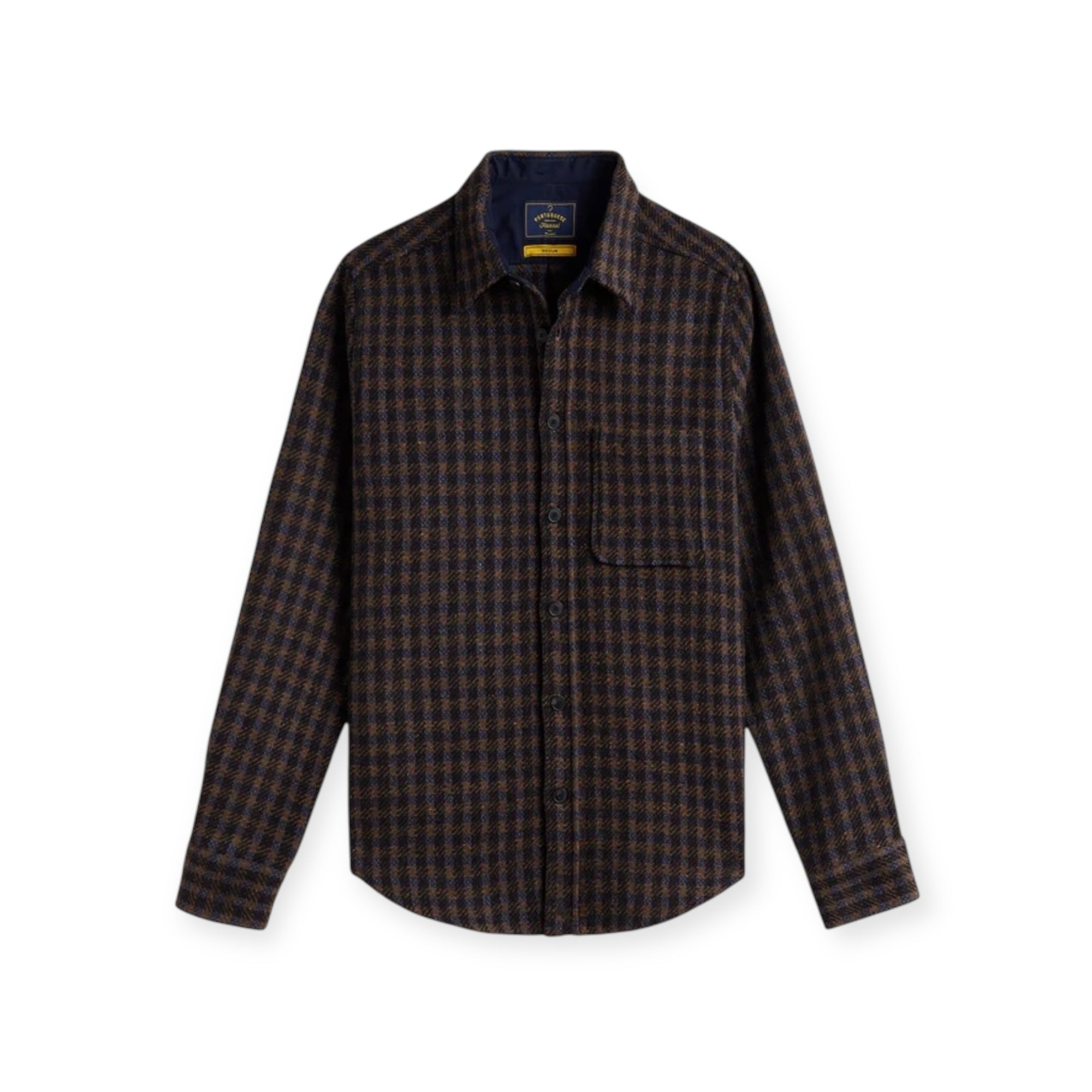 Portuguese Flannel Merino Tweed navy