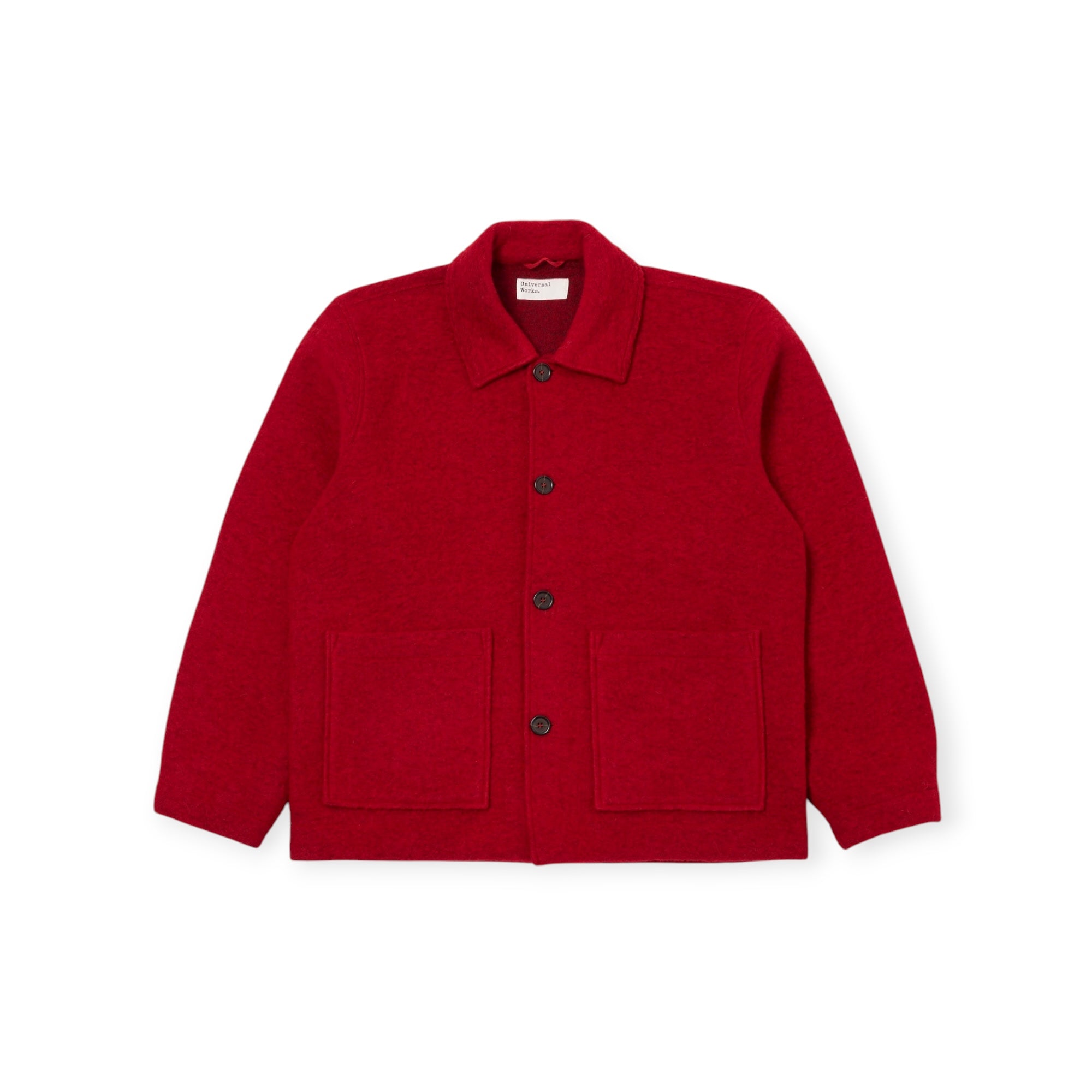 Universal Works Rams Jacket Wool Fleece red