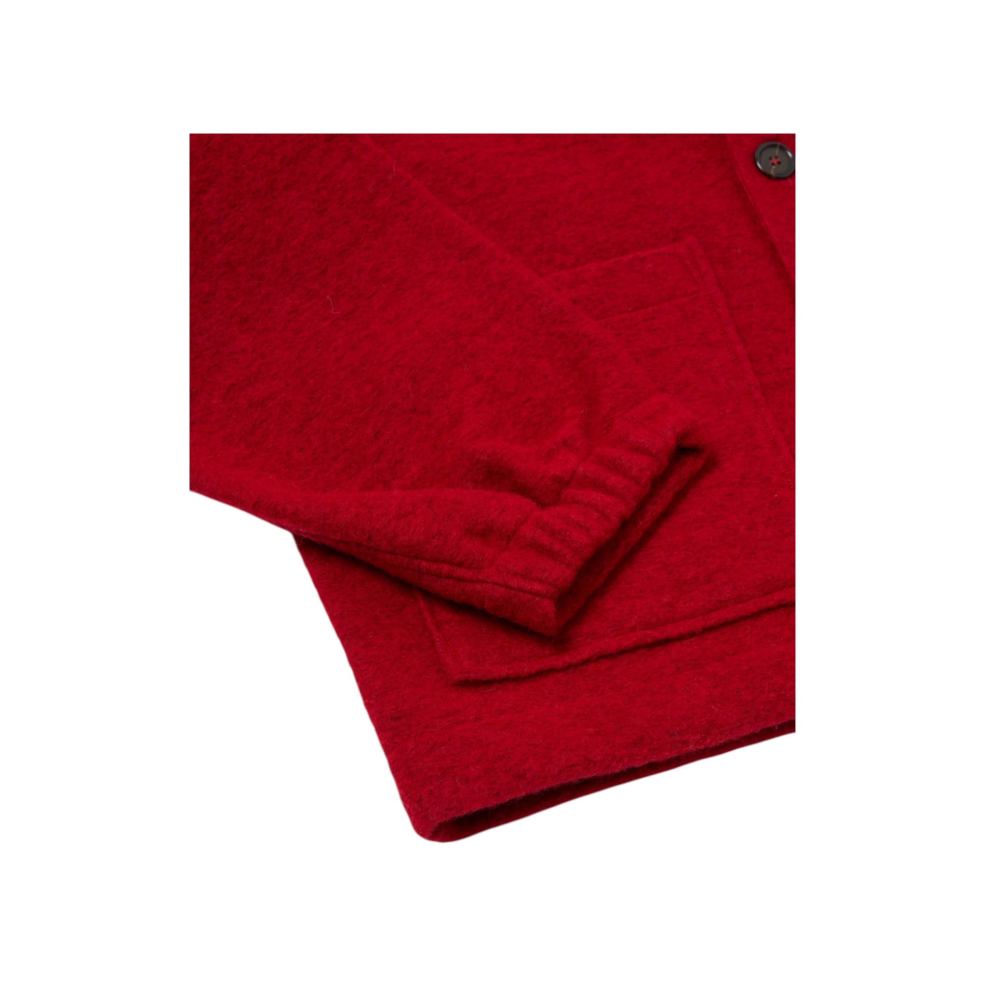 Universal Works Rams Jacket Wool Fleece red