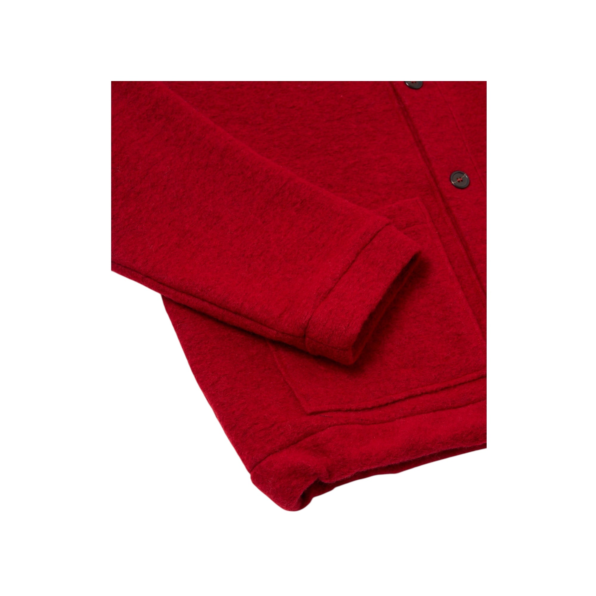 Universal Works Advance Cardigan Wool Fleece red