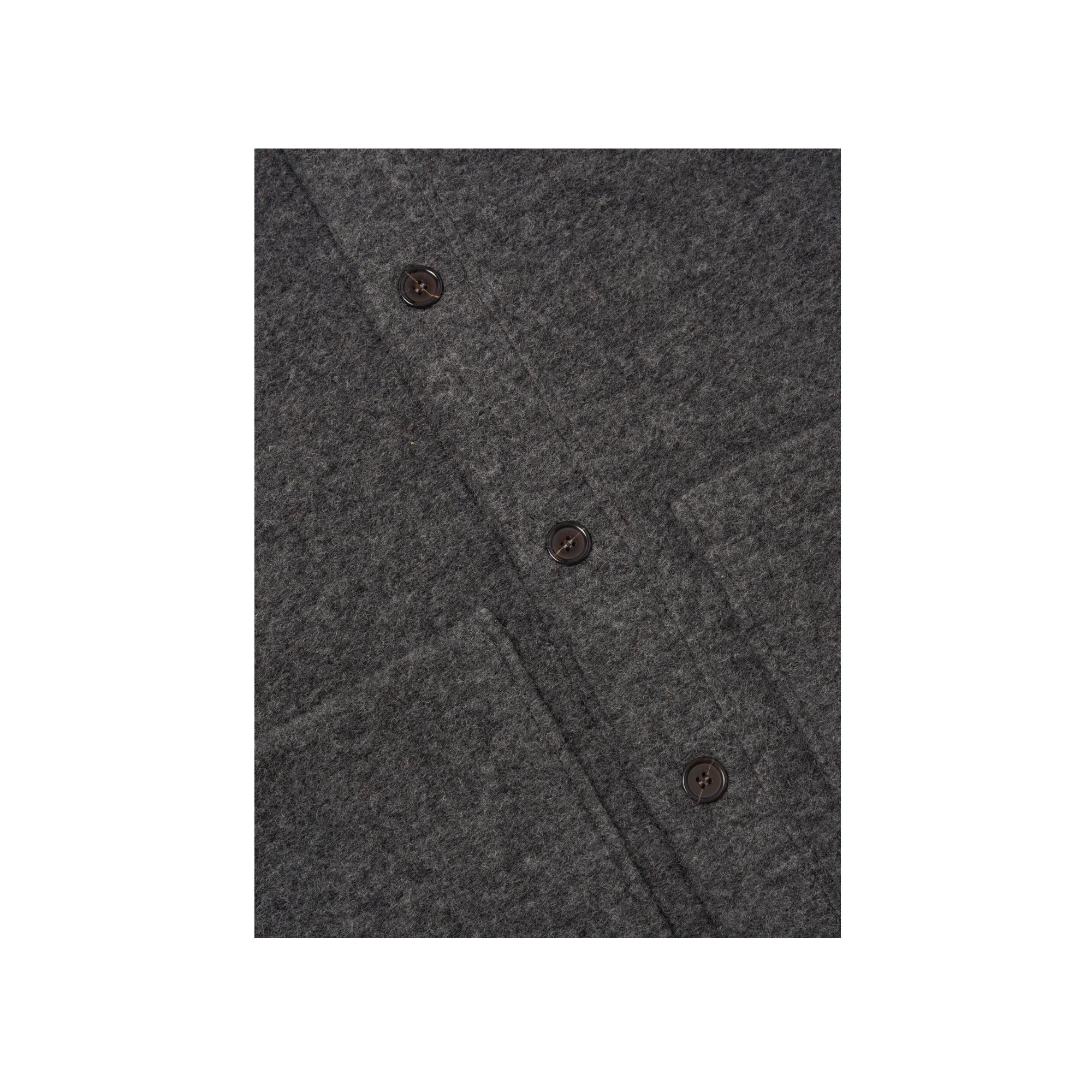 Universal Works Advance Cardigan Wool Fleece grey marl