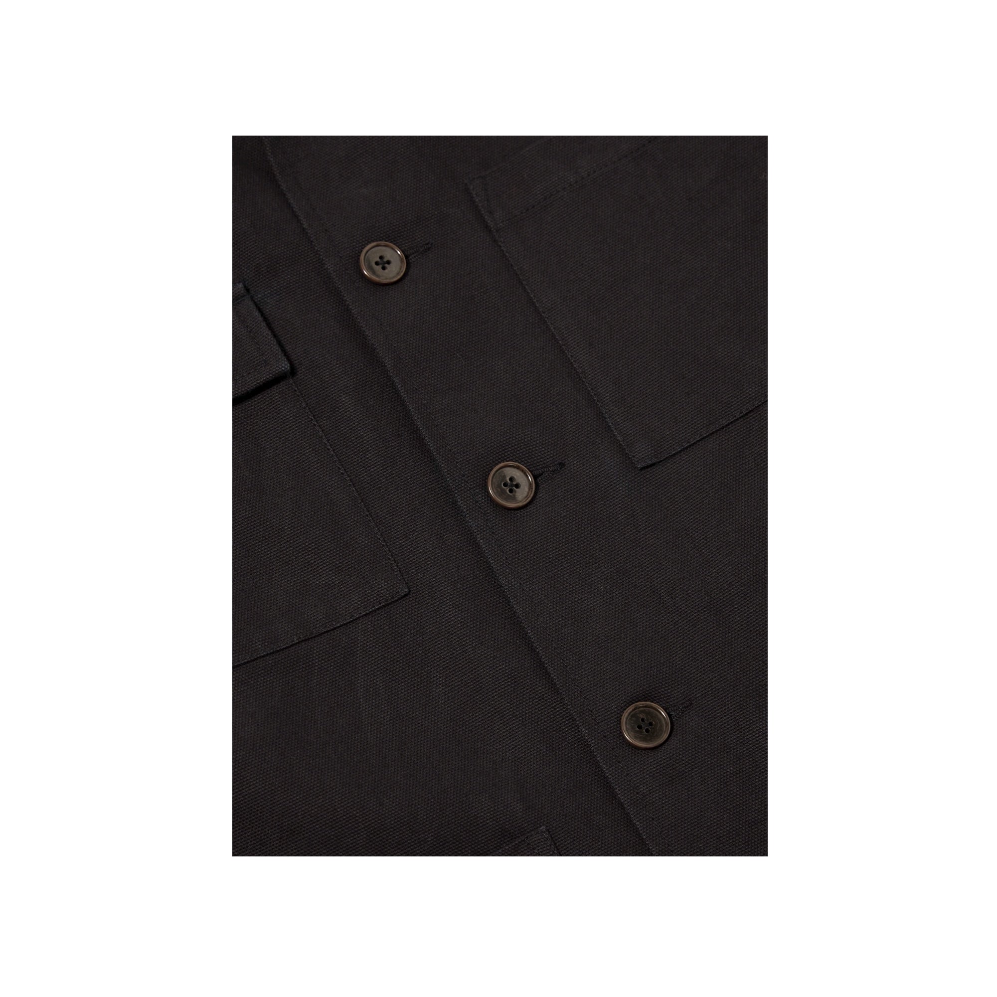 Universal Works Dockside Overshirt Organic Canvas black