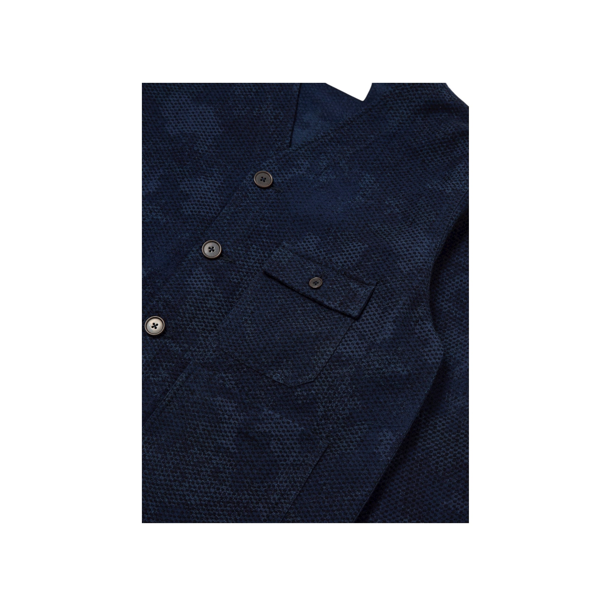 Universal Works Cabin Jacket Denim Camo black/indigo
