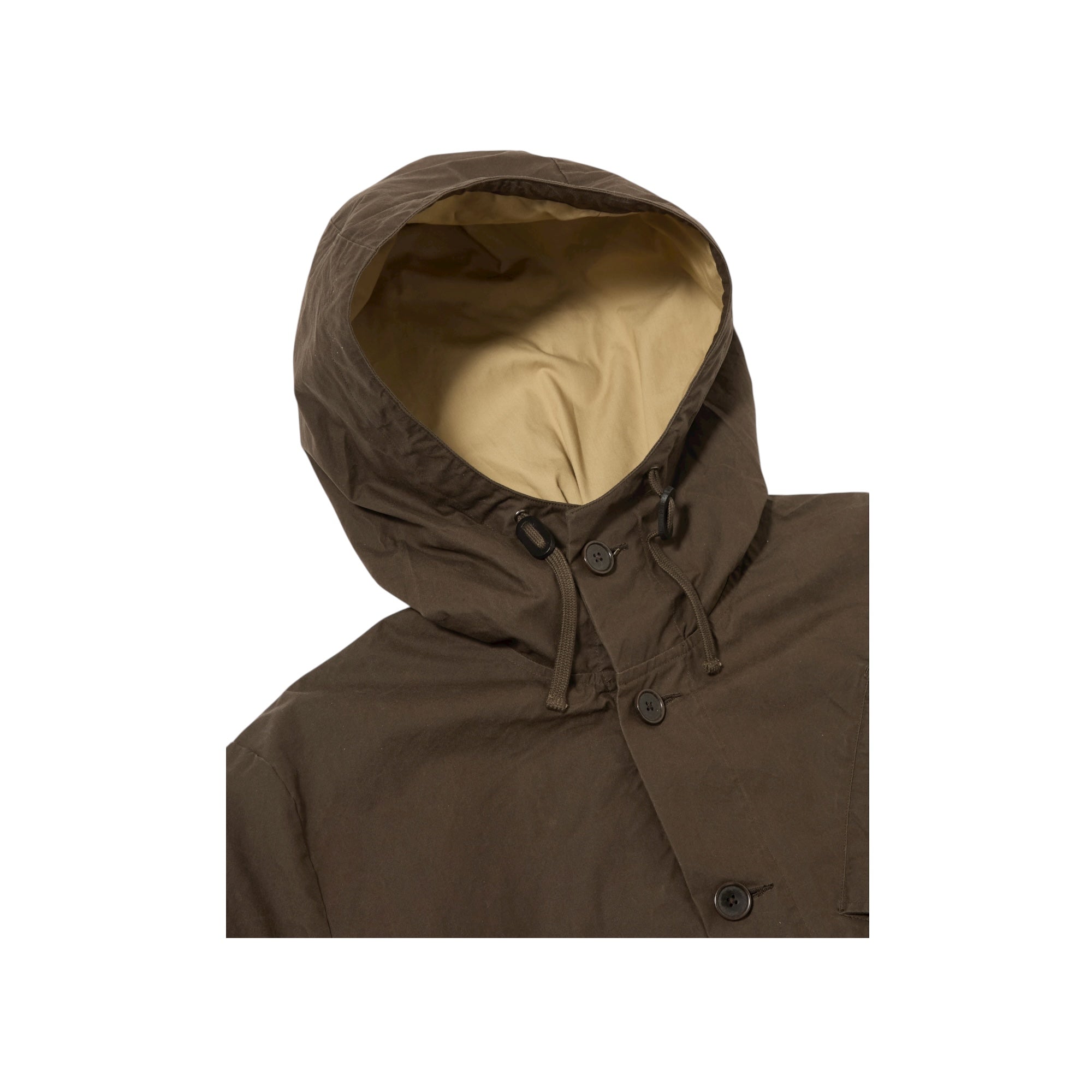 Universal Works Boston Parka British Wax Cotton brown