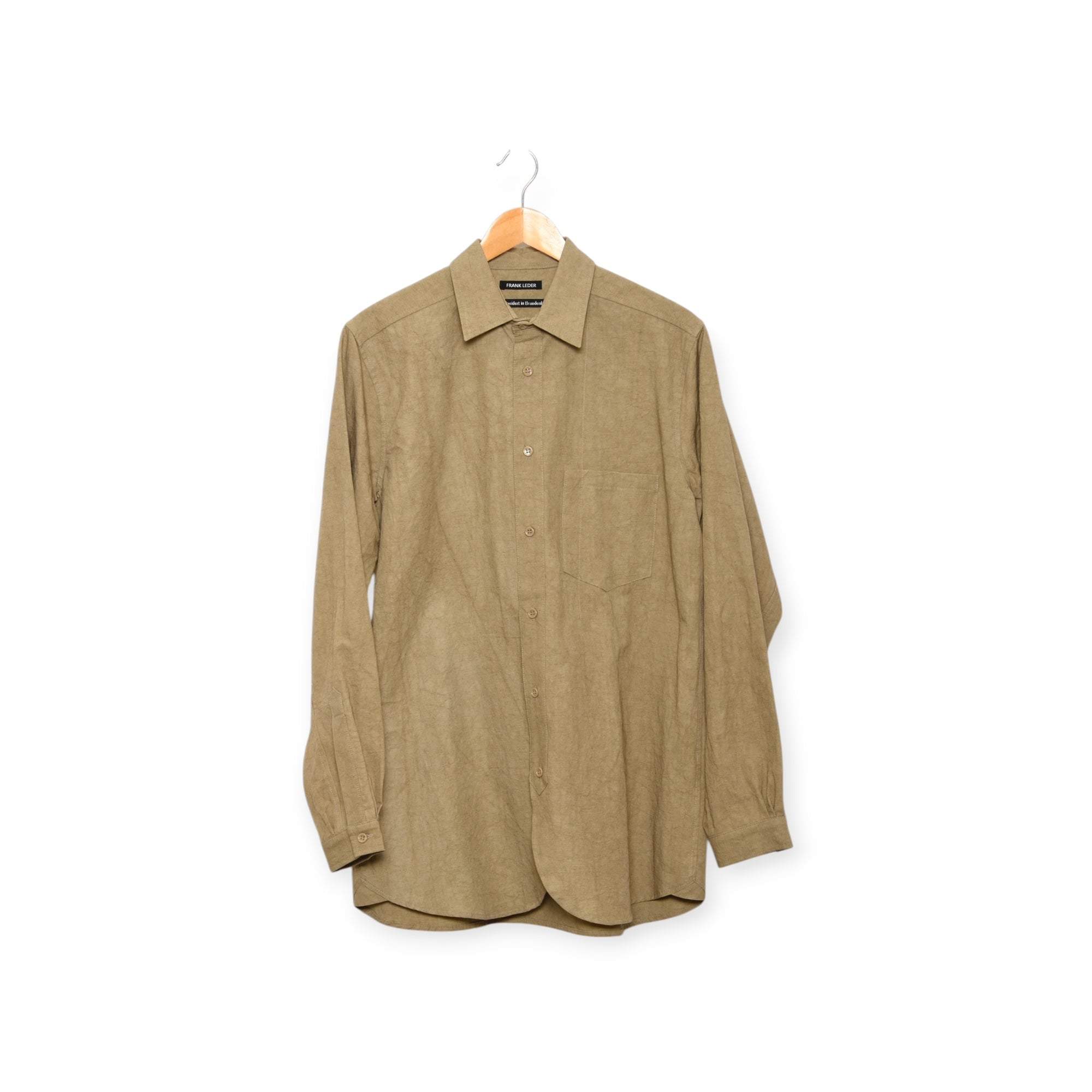 Frank Leder Shirt washed & dyed beige