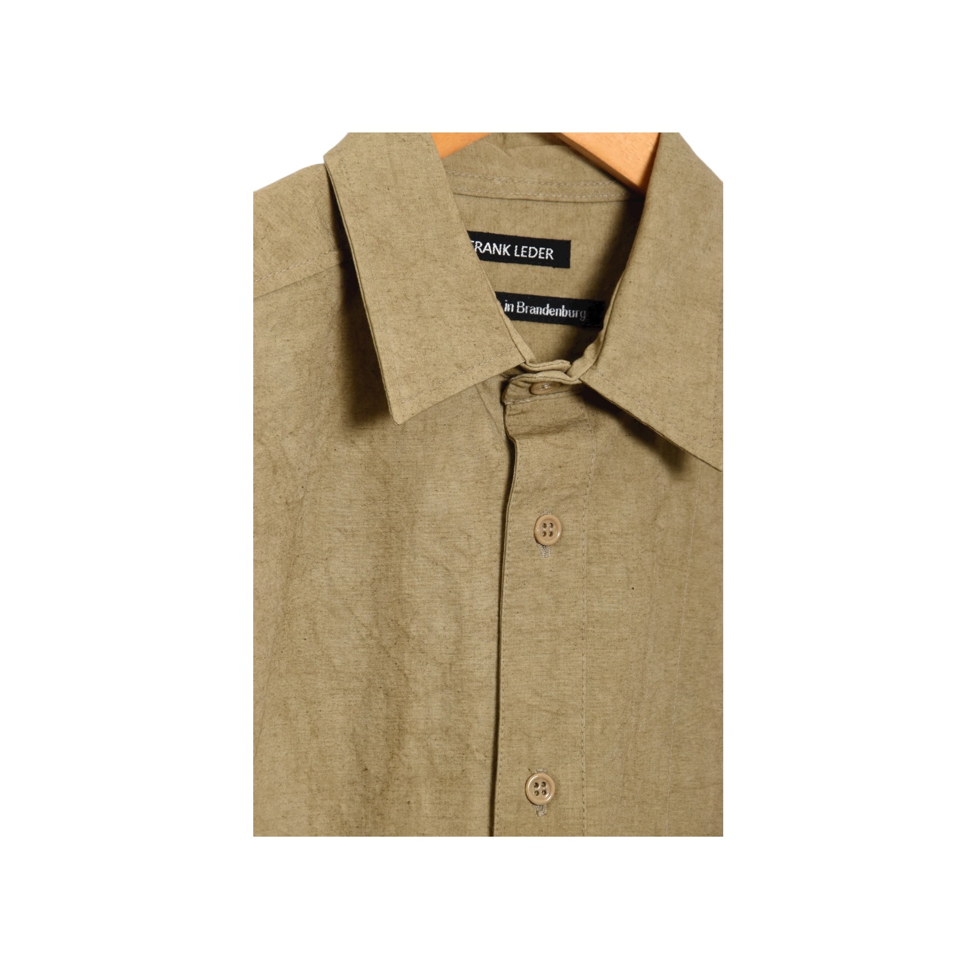 Frank Leder Shirt washed & dyed beige