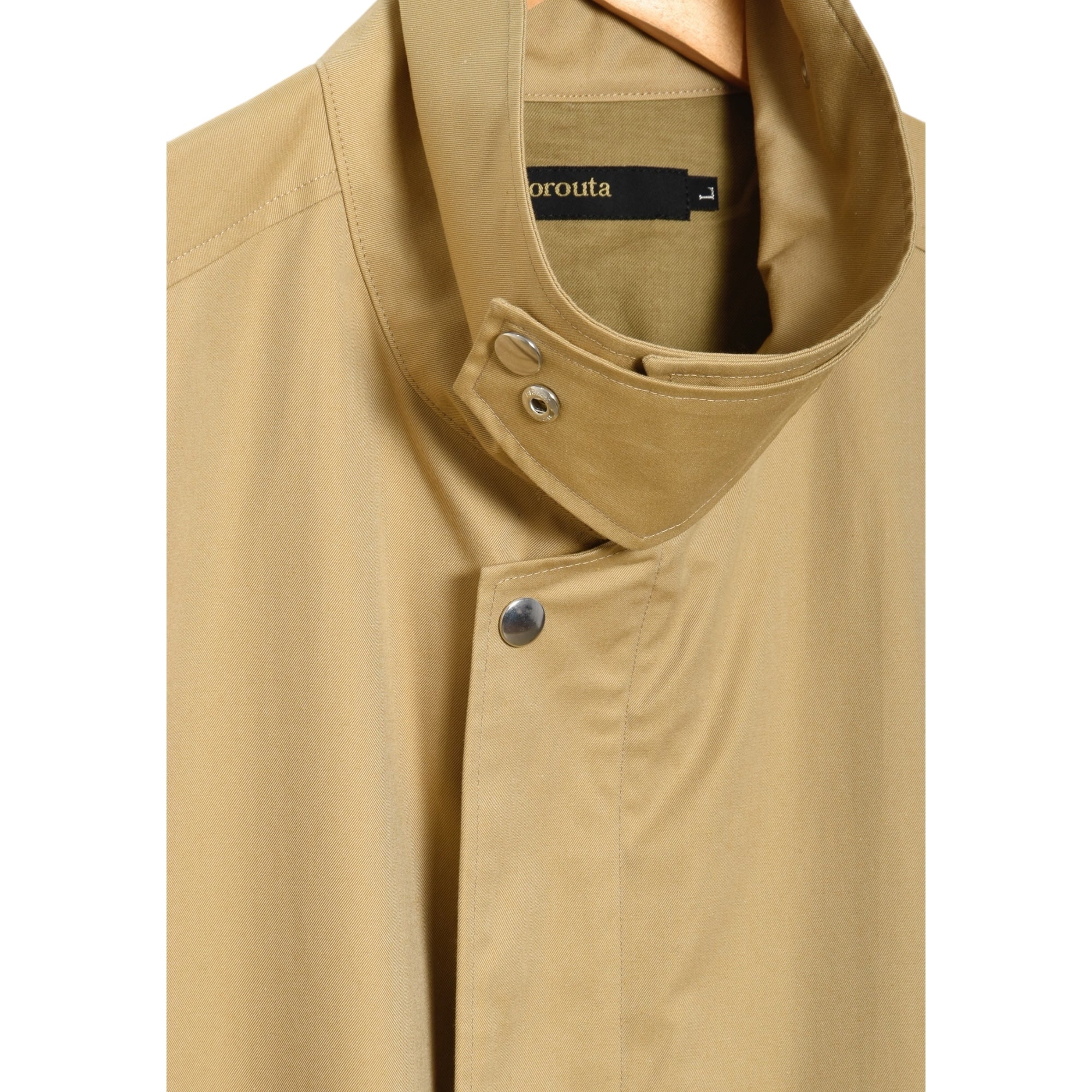 Gorouta Wind Slip Fishtail Coat sand beige