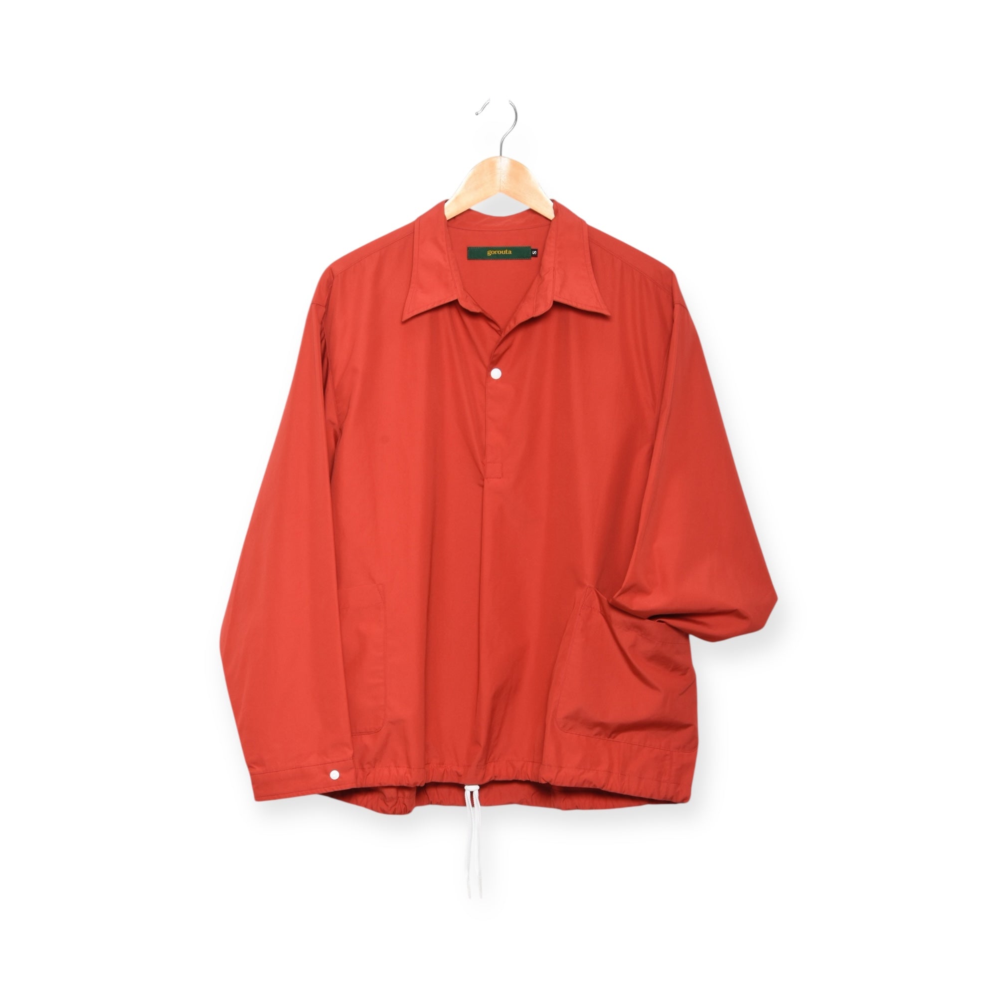 Gorouta Typewriter Cotton Pop-over Shirt red