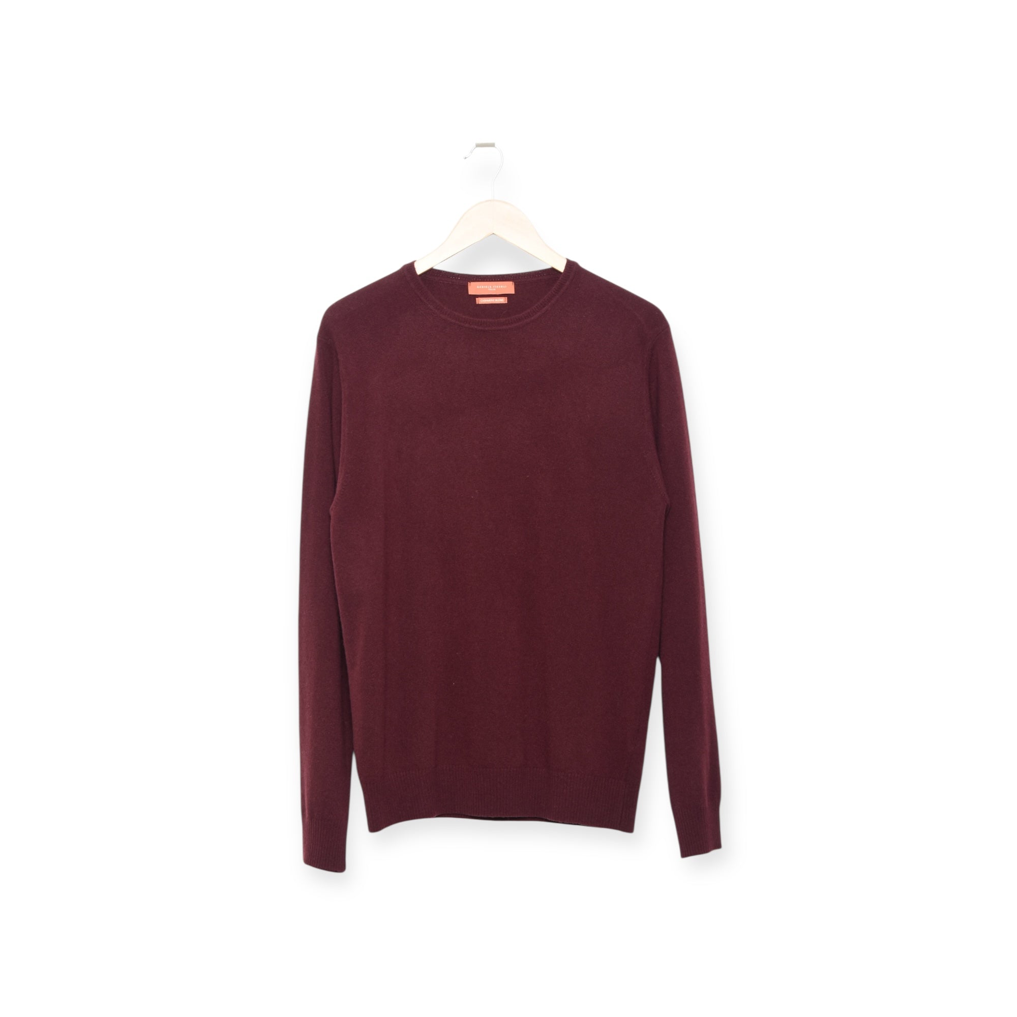 Daniele Fiesoli Ribbed Crewneck Merino/Cashmere DF 0030 52 wine