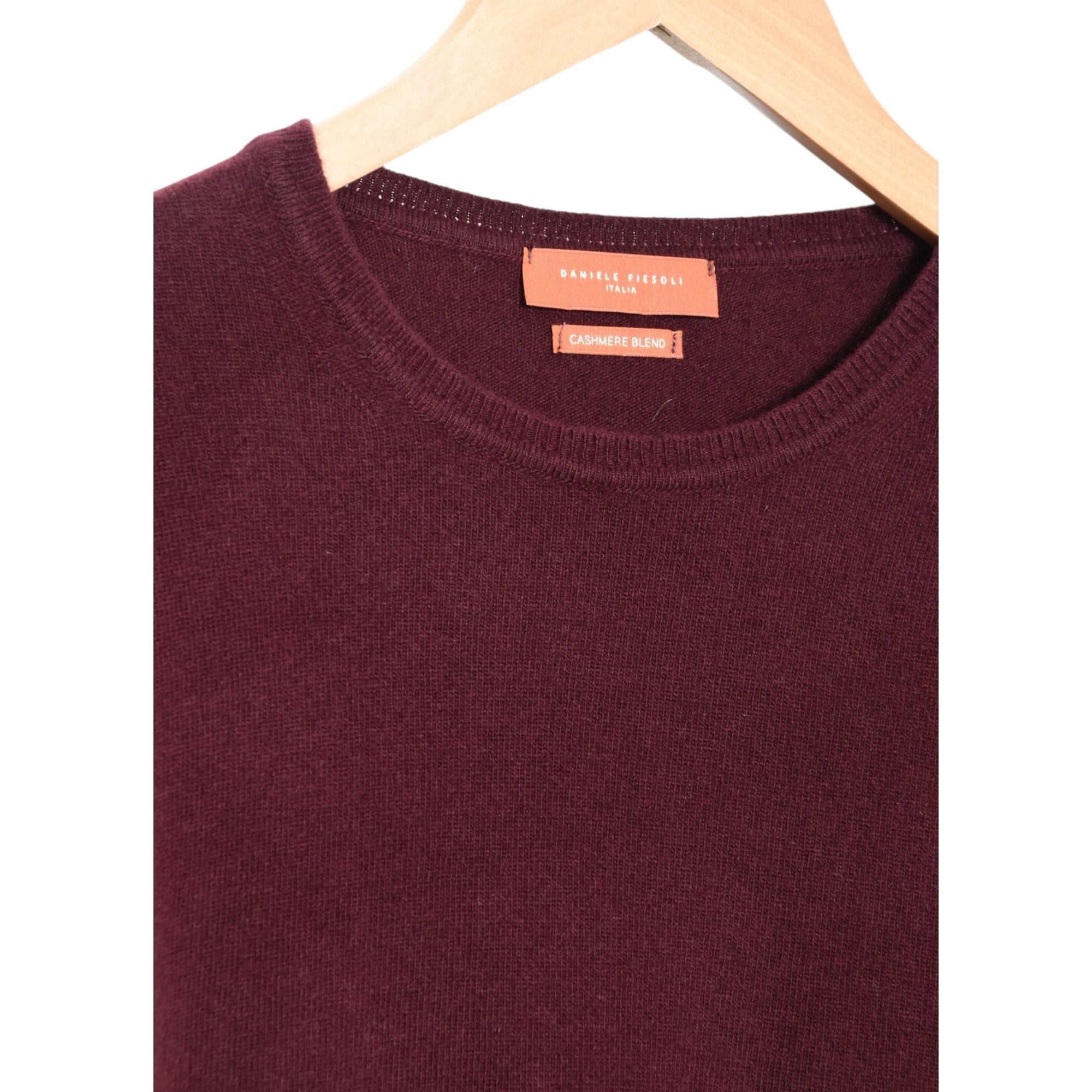 Daniele Fiesoli Ribbed Crewneck Merino/Cashmere DF 0030 52 wine