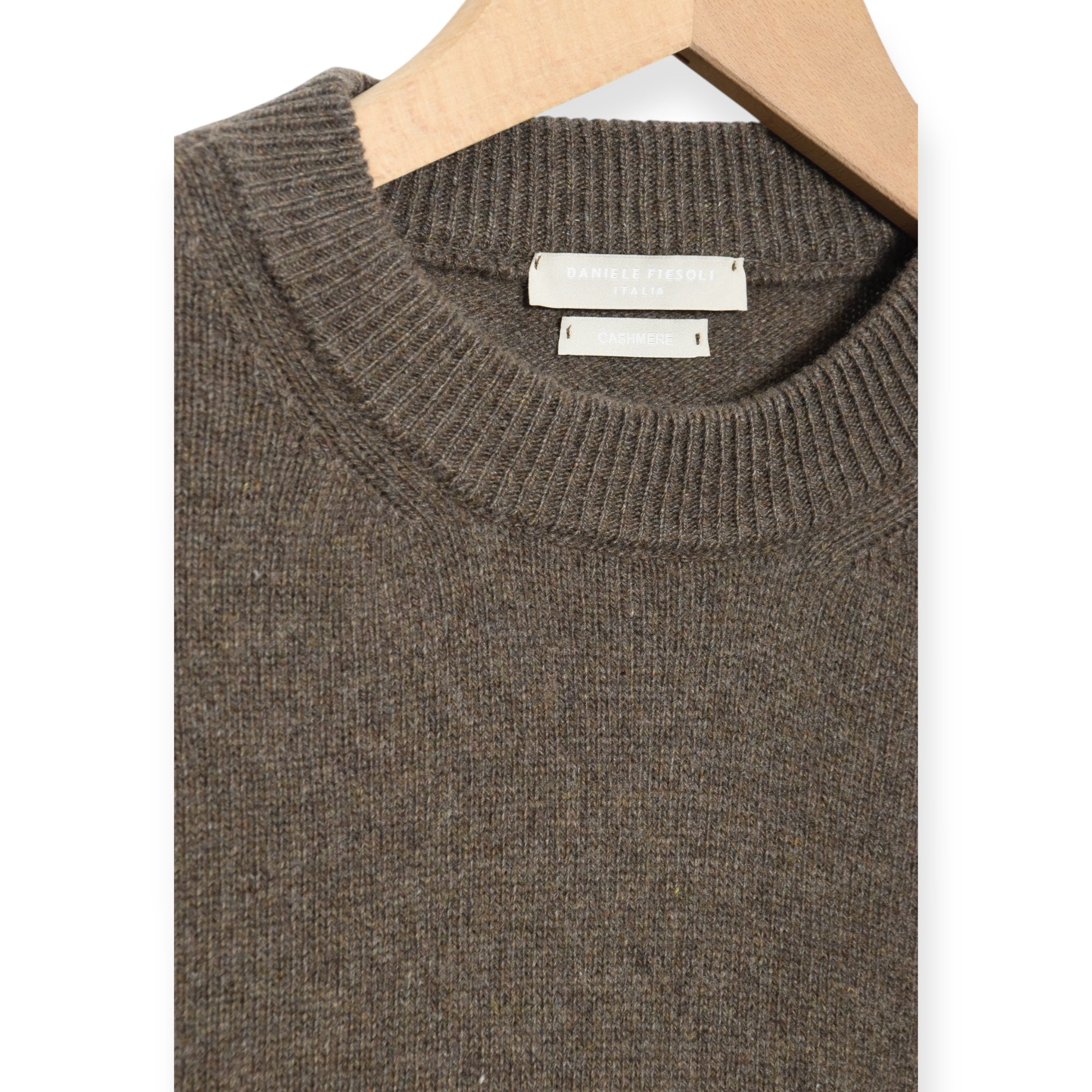 Daniele Fiesoli Classic Cashmere Crewneck WS 3370/35 bark