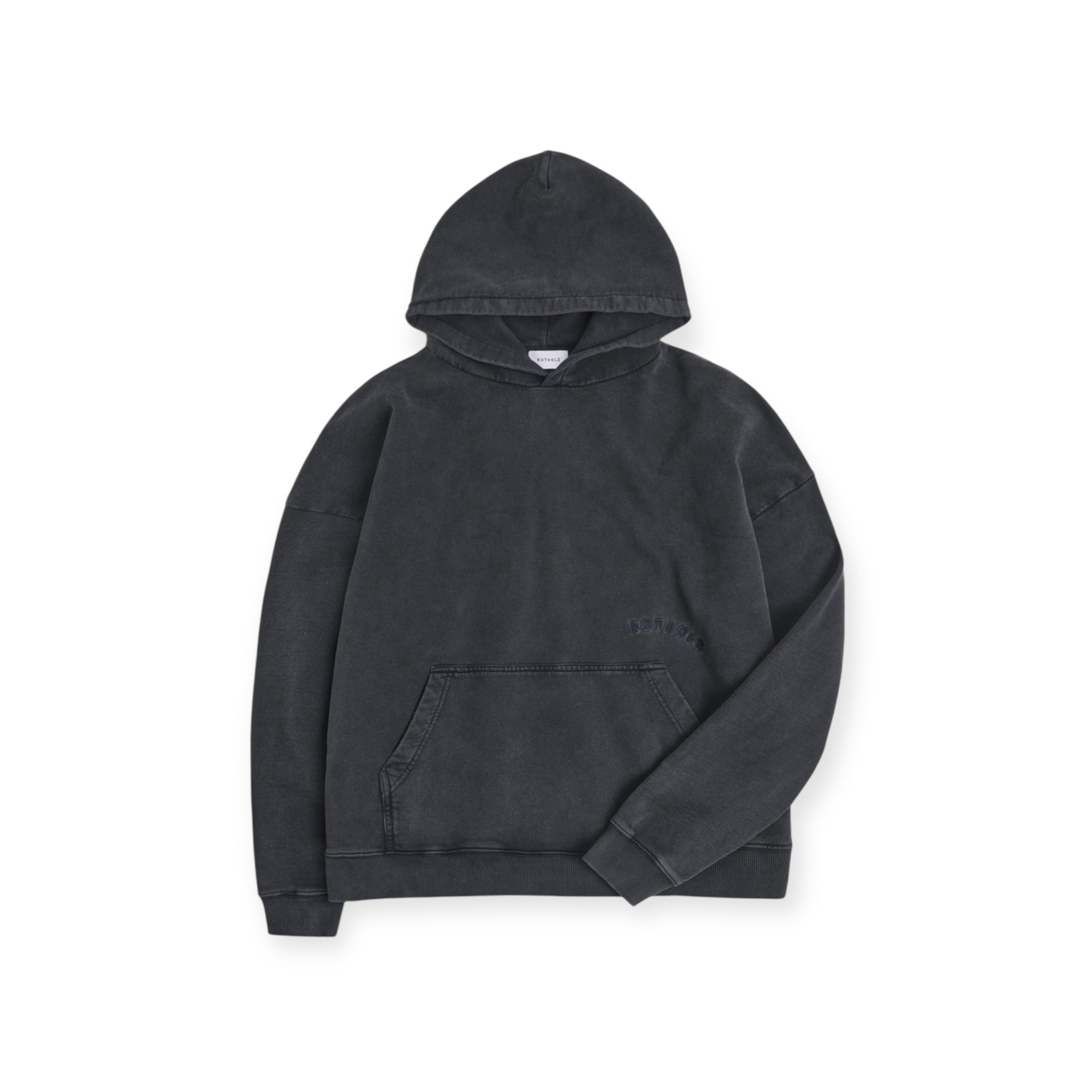Rotholz Logo Hoodie washed black