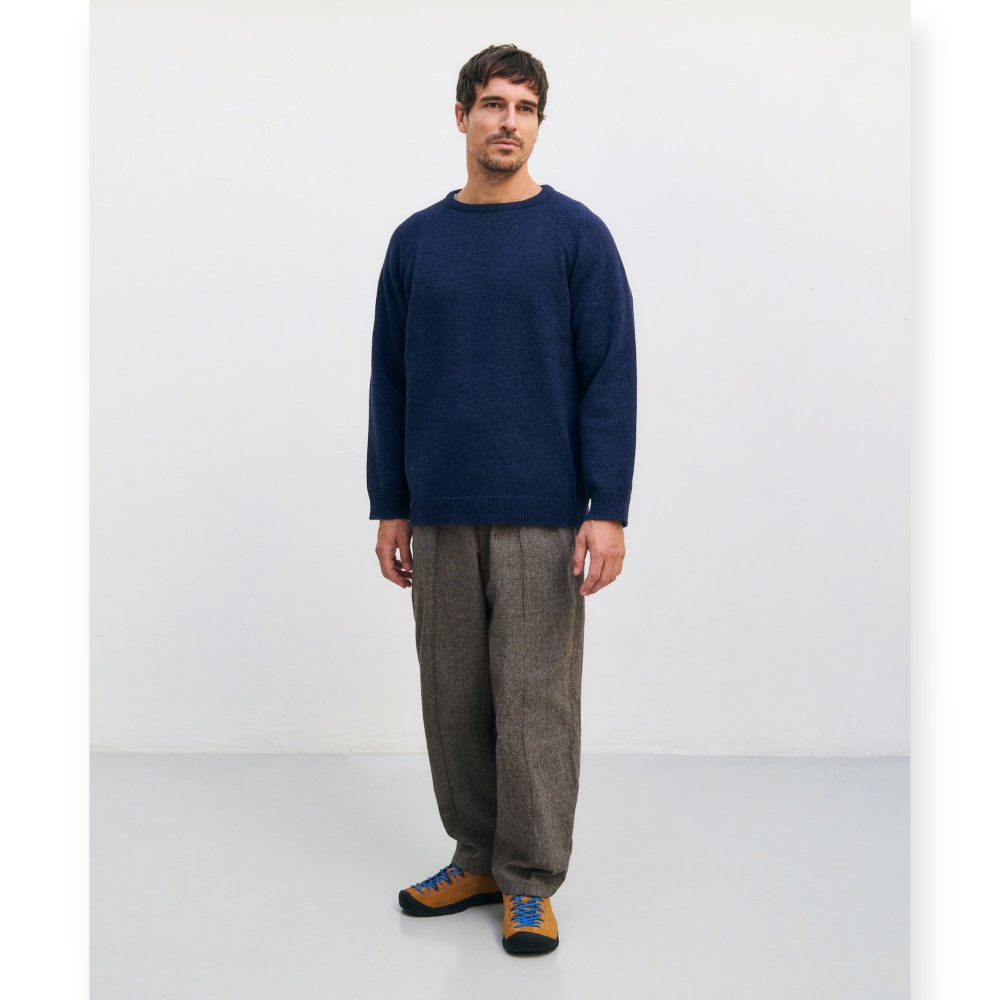 Rotholz Smiling Knit Sweatshirt blue melange