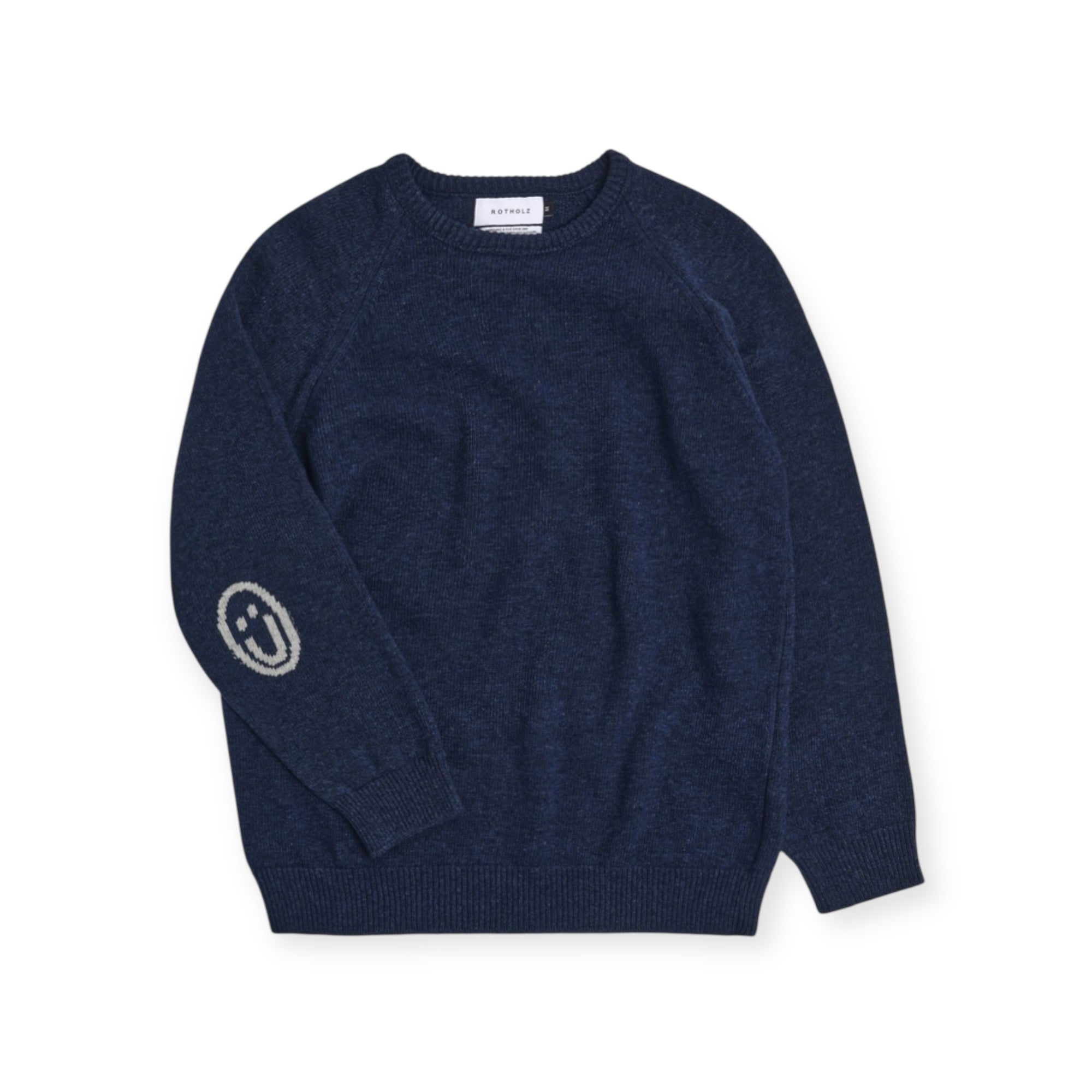 Rotholz Smiling Knit Sweatshirt blue melange