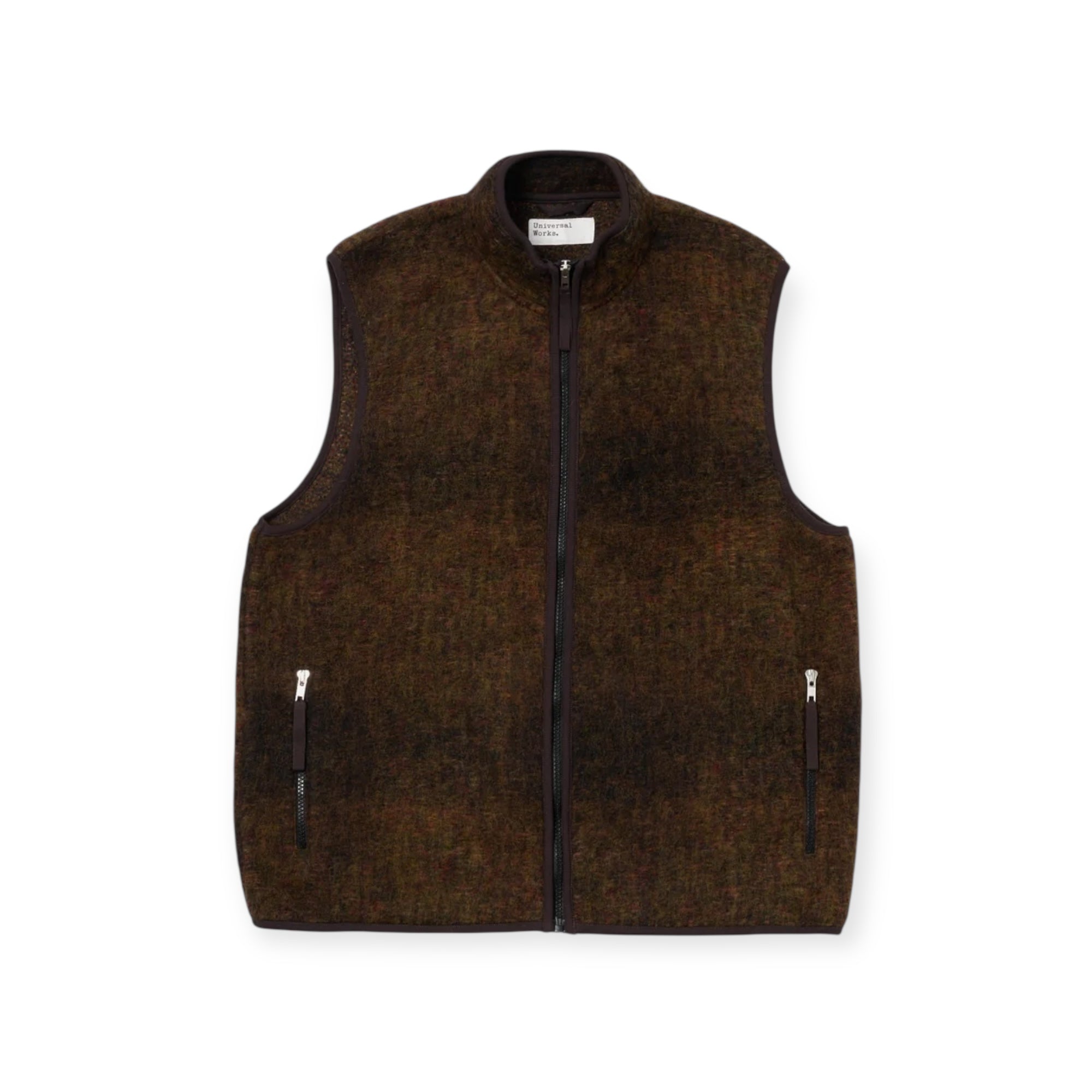 Universal Works Climbing Gilet Alps Fleece brown