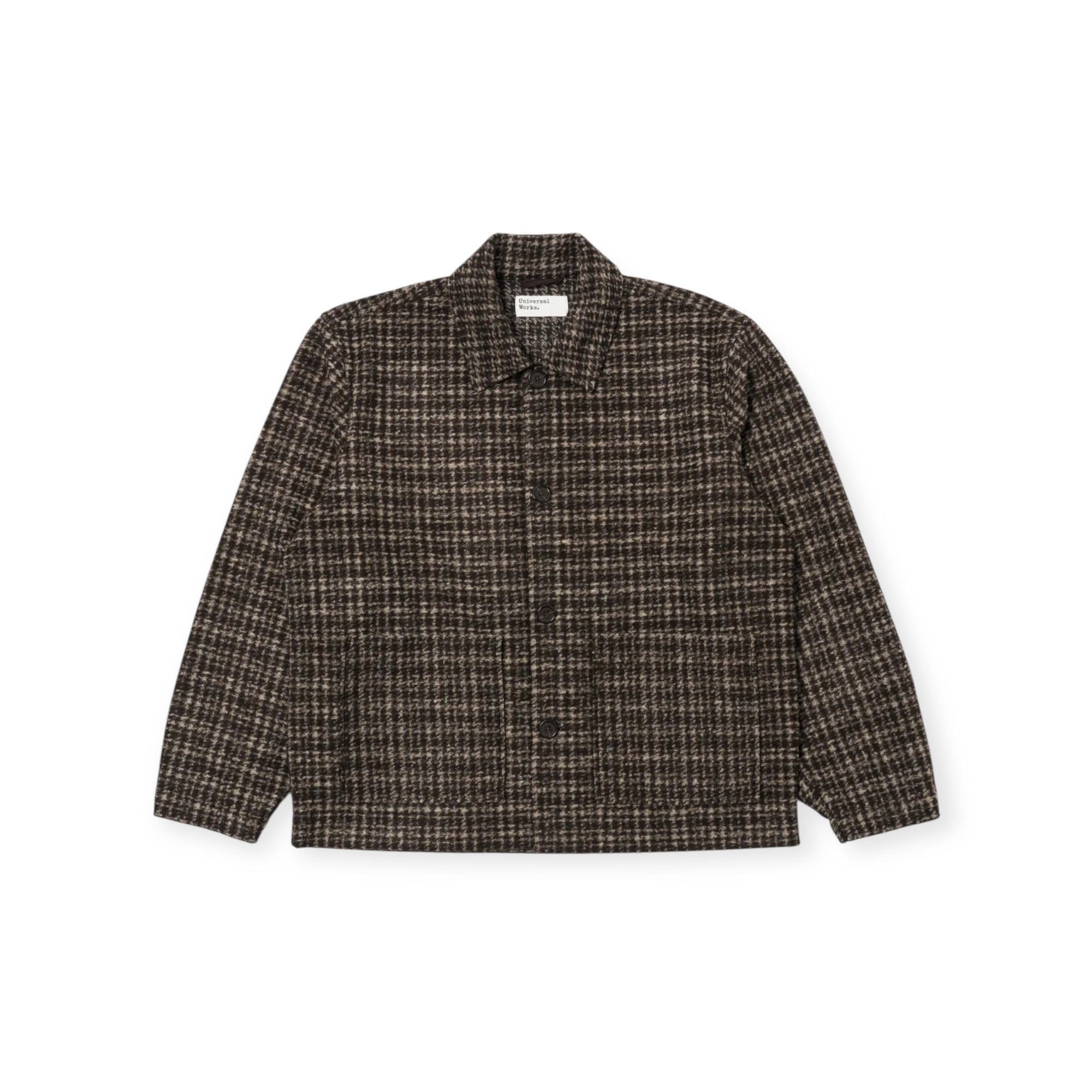 Universal Works Rams Jacket Jacquard Knit brown