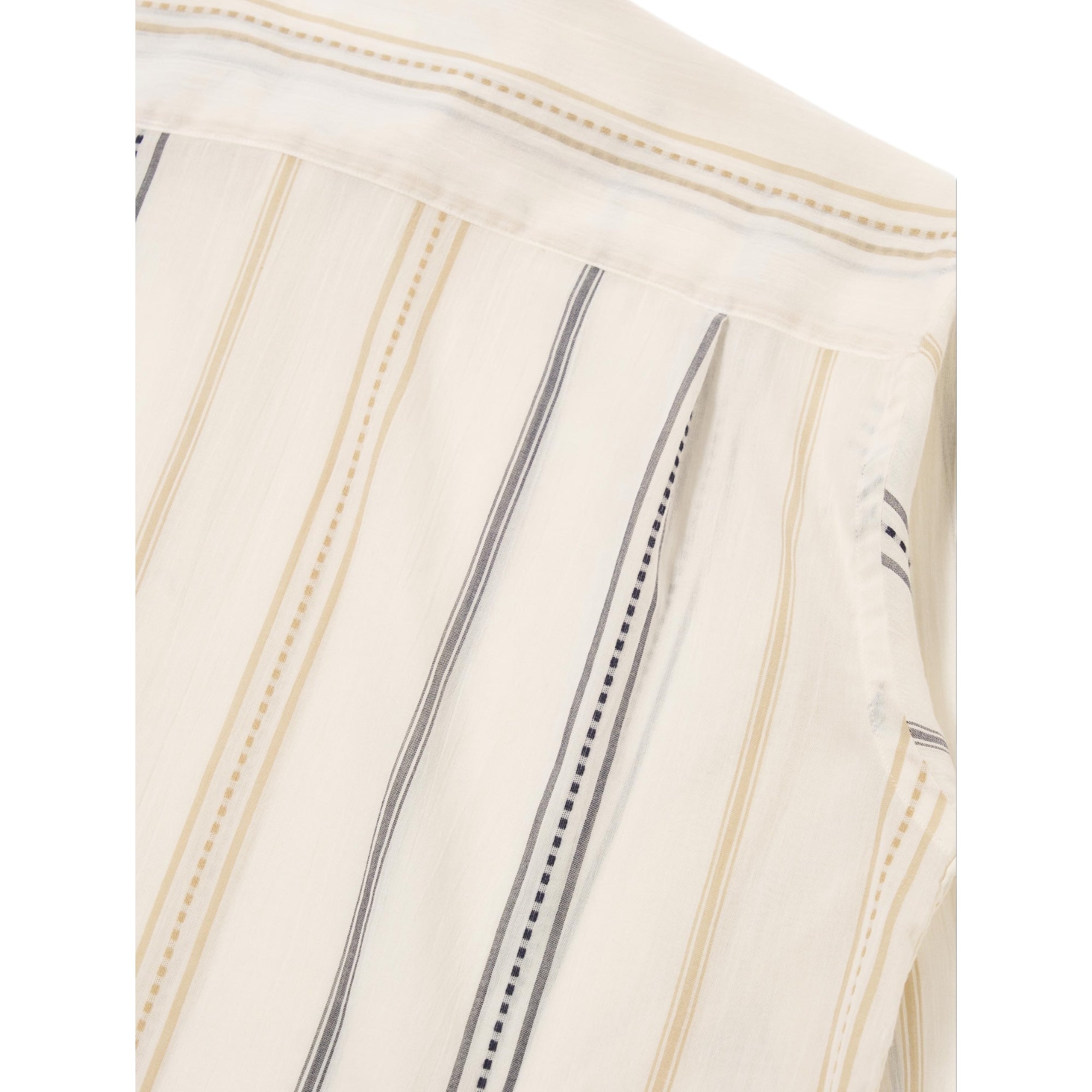 Universal Works Square Pocket Shirt Hendrix Stripe ecru/navy/sand stripe