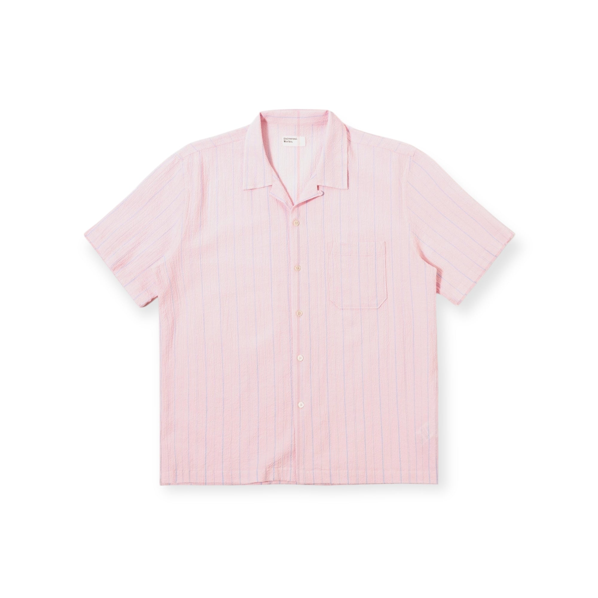 Universal Works Road Shirt Lily Stripe pink