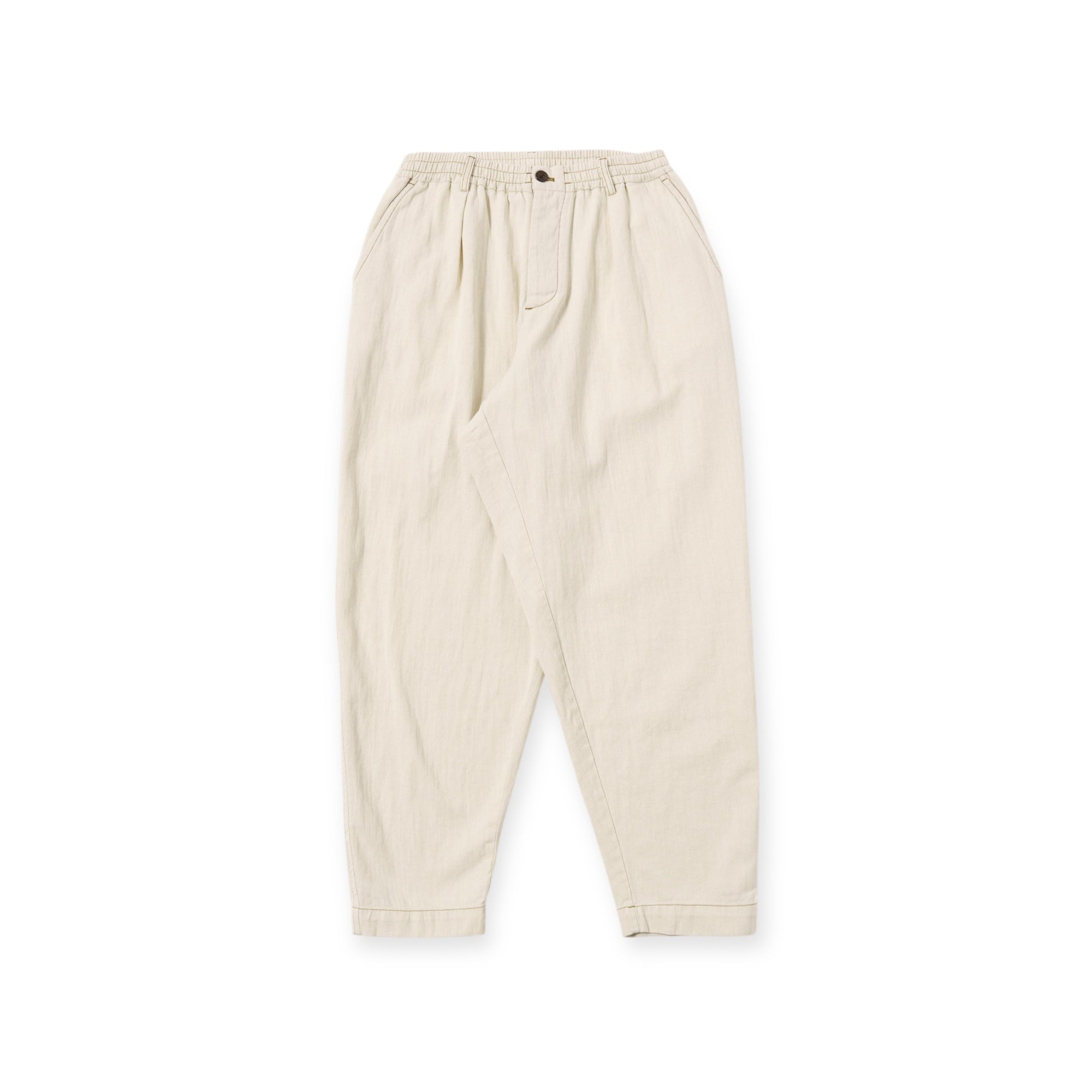 Universal Works Pleated Track Pant Koko Cotlin ecru