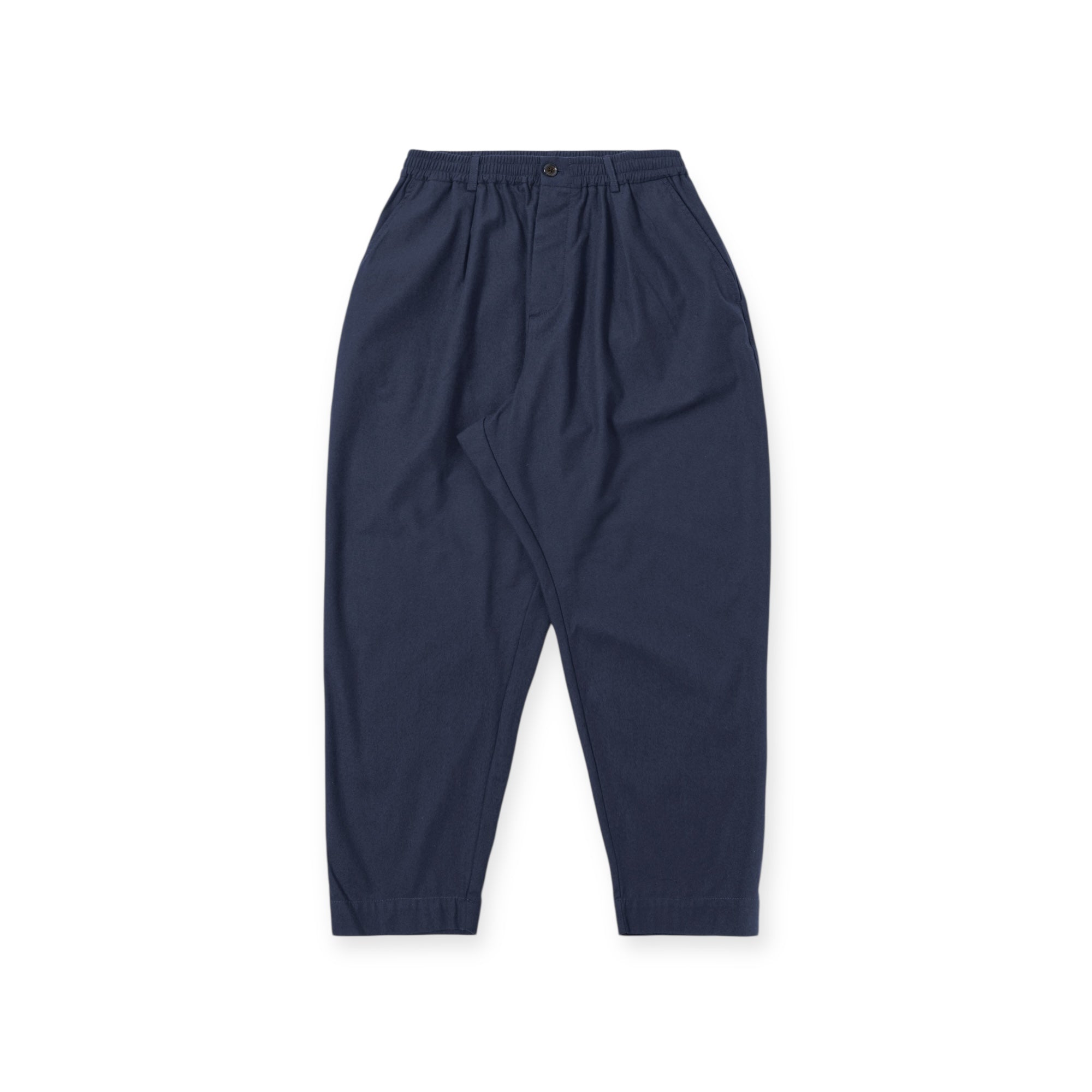 Universal Works Pleated Track Pant Valencia Cotton navy