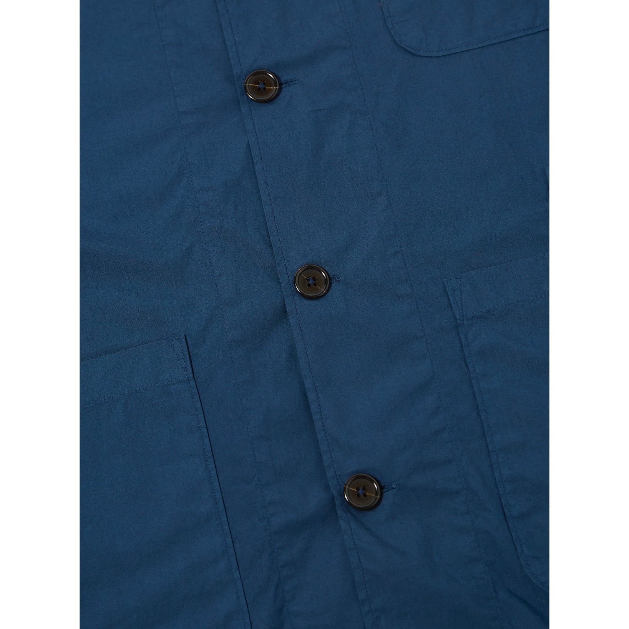 Universal Works Bakers Overshirt Organic Fine Poplin golden navy