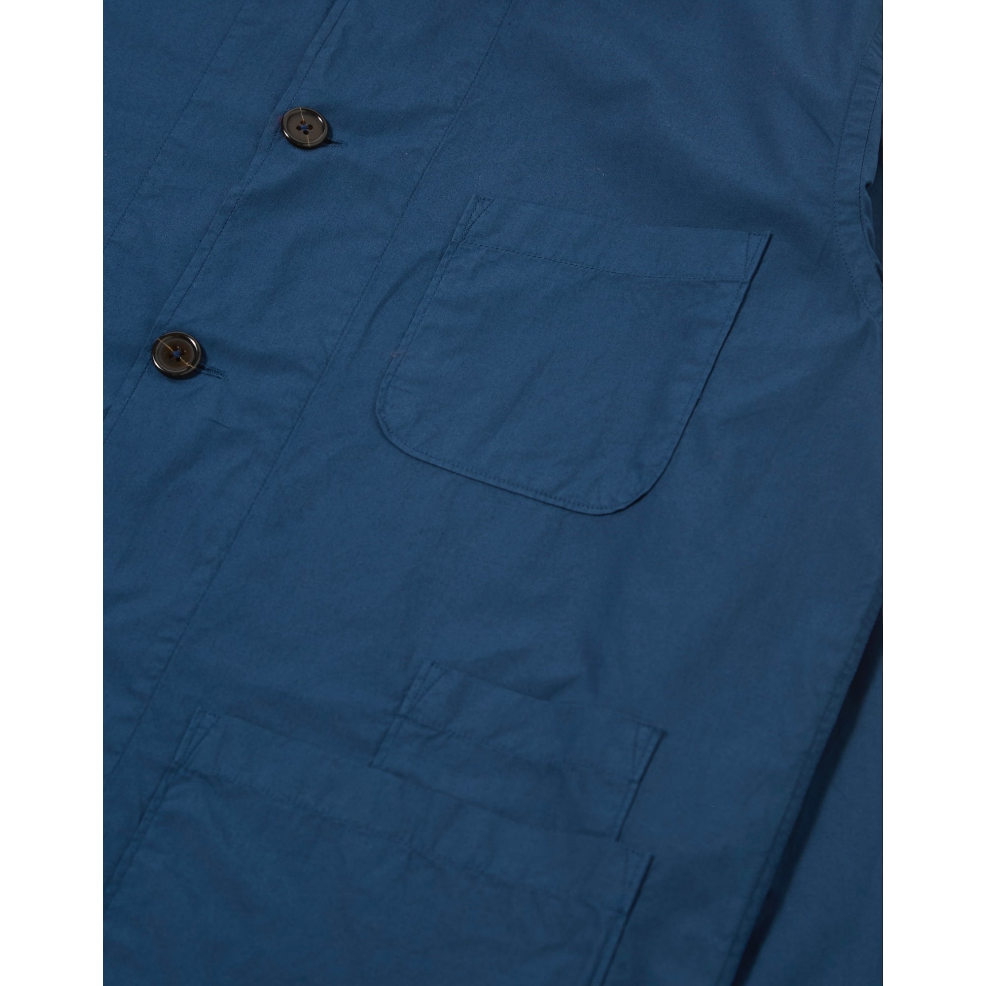 Universal Works Bakers Overshirt Organic Fine Poplin golden navy