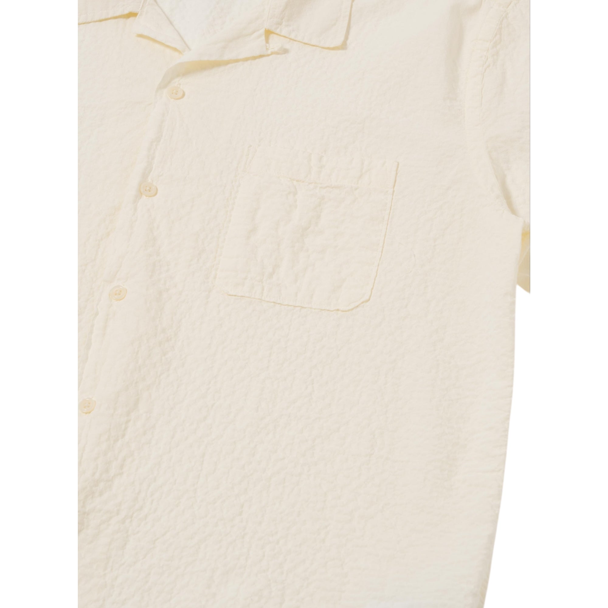 Universal Works Road Shirt Arten Seersucker ecru