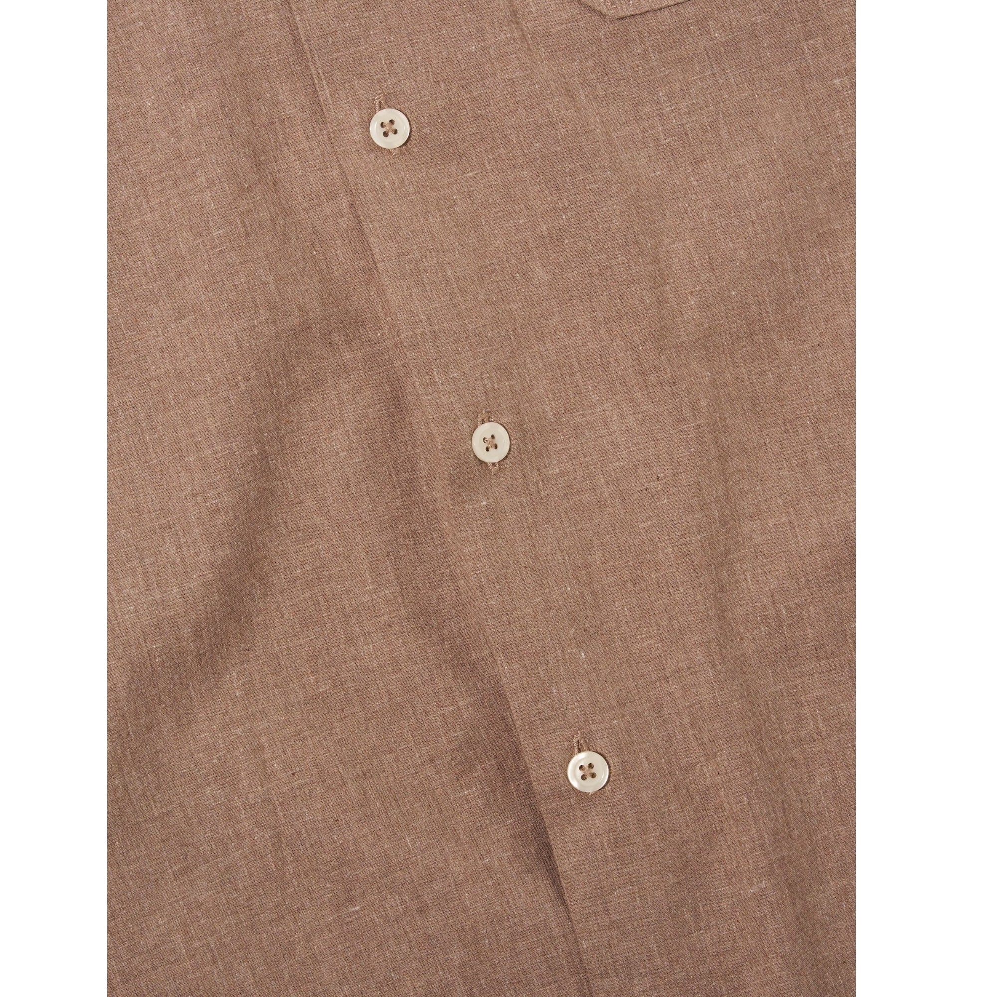 Universal Works Road Shirt Sido Linen Mix brown