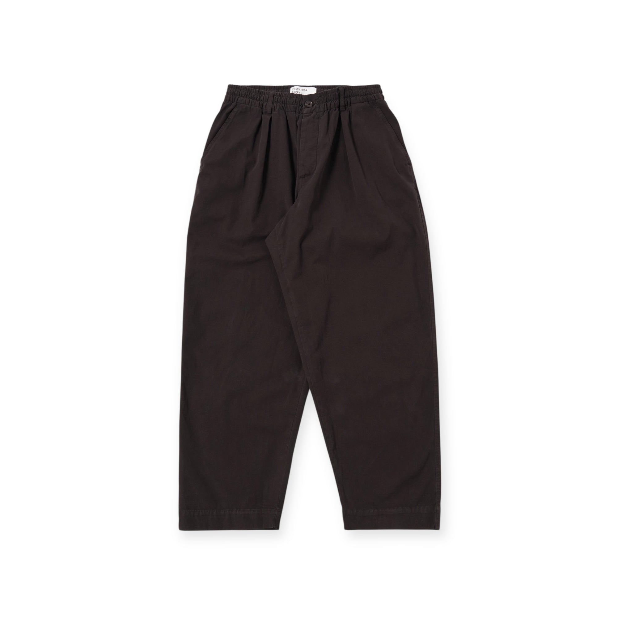 Universal Works Pleated Track Pant Summer Canvas licorice