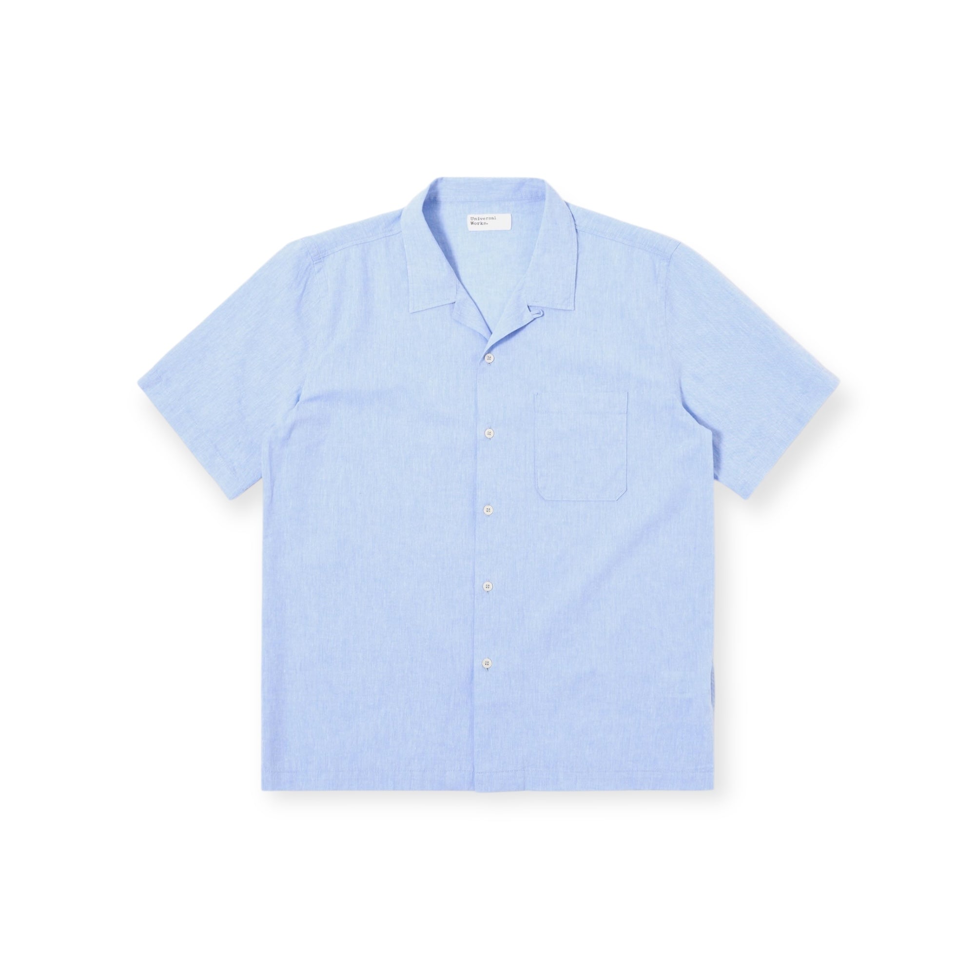 Universal Works Road Shirt Sido Linen Mix sky blue