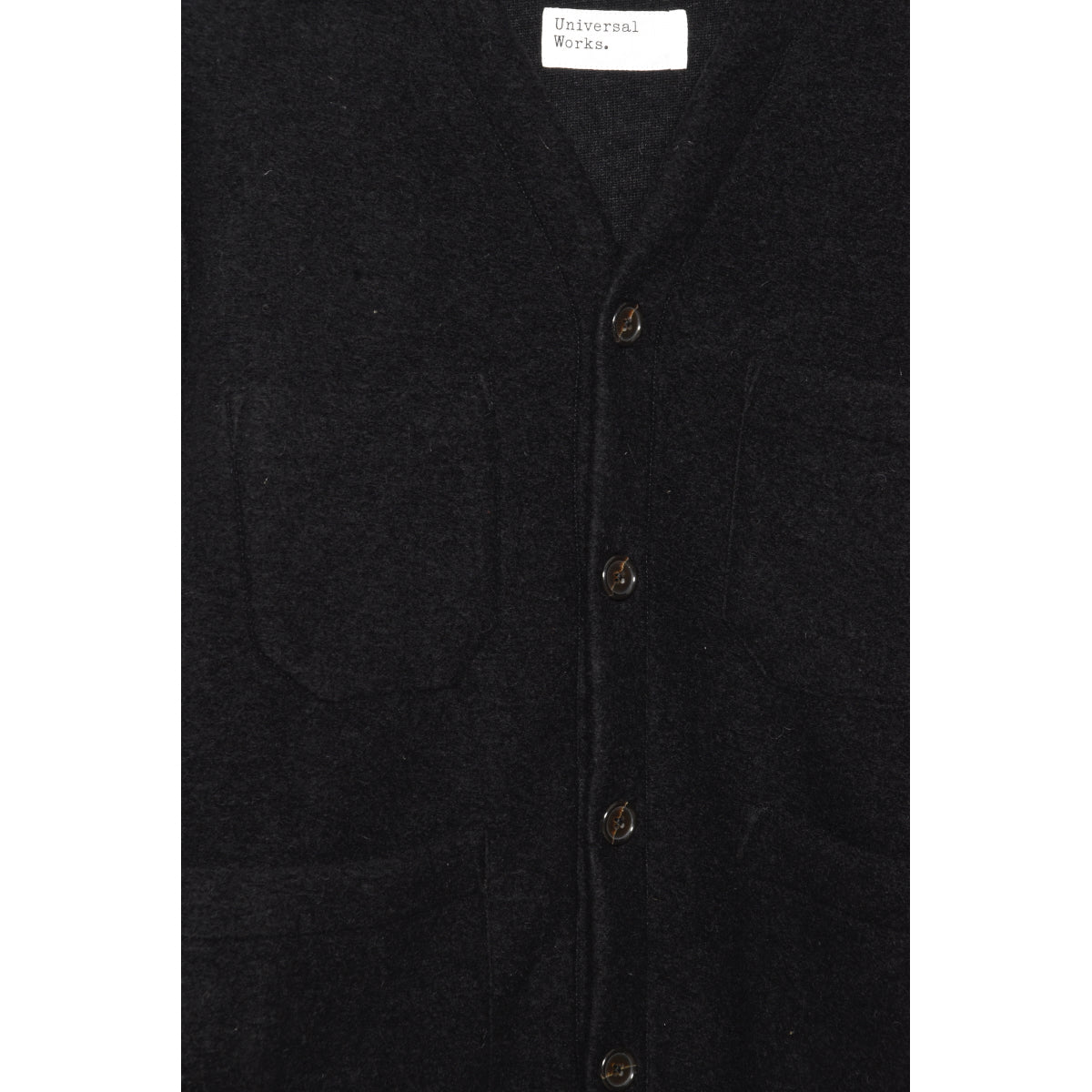 Universal Works Cardigan 29710 Wool Fleece black