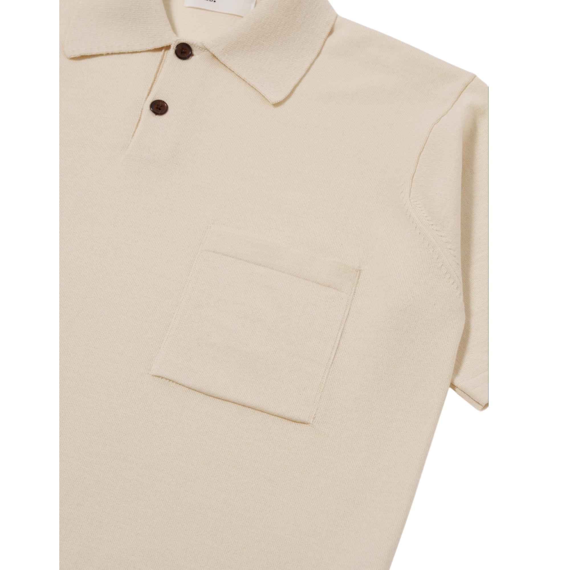 Universal Works S/S Pullover Knit Shirt II Woolcot Bio ecru