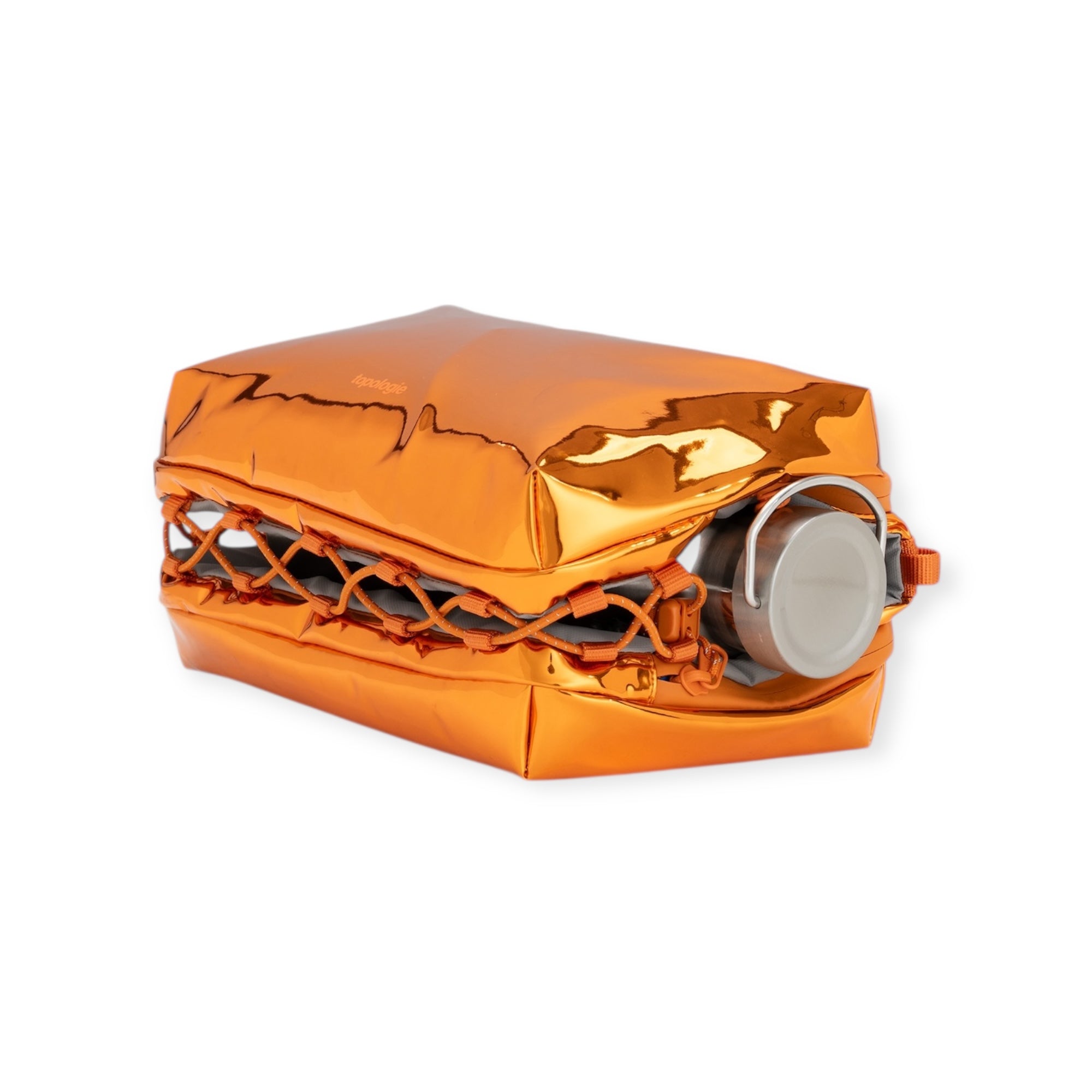 Topologie Wares Bags Bottle Sacoche Large orange metallic mirror