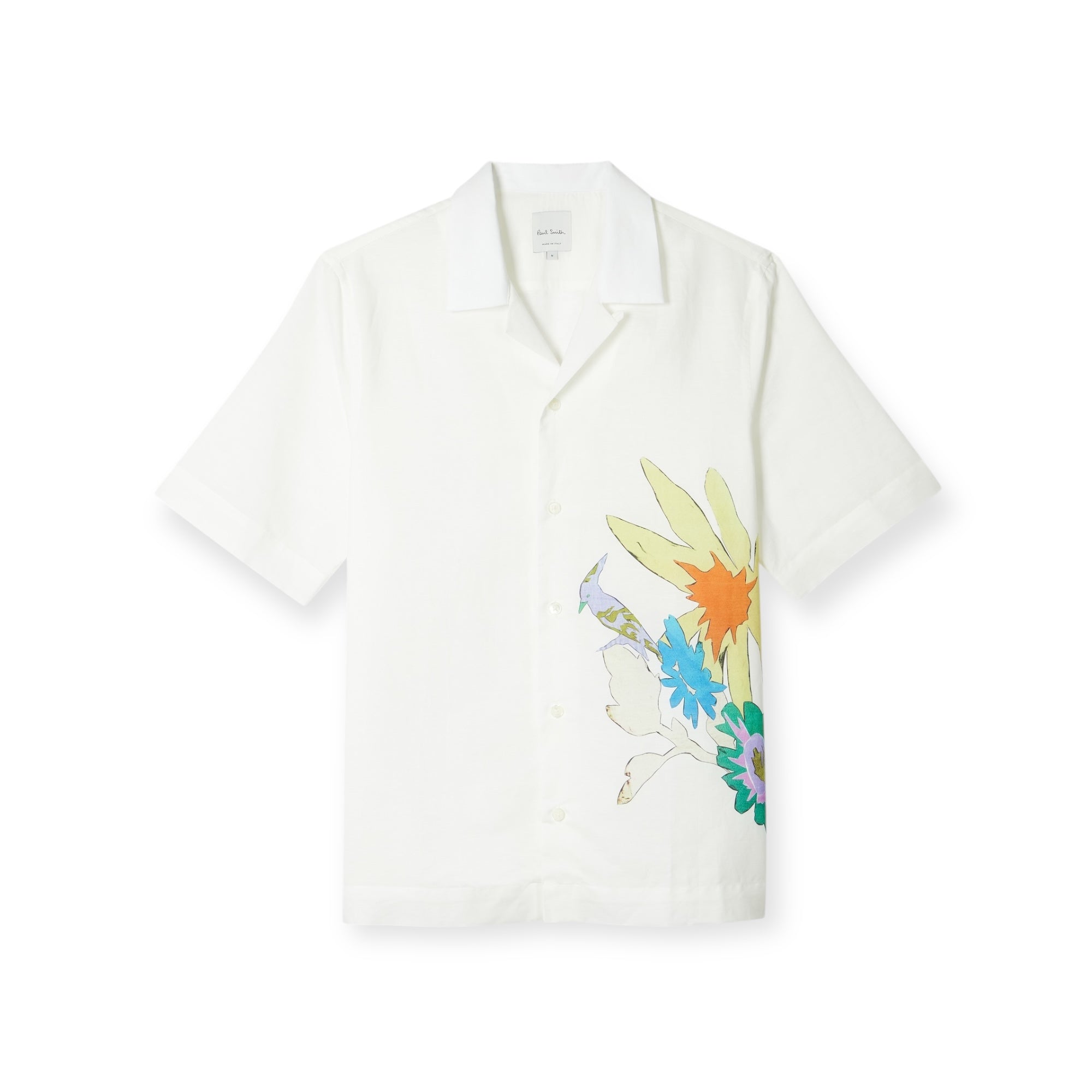 Paul Smith Blue Cardinal Shortsleeve Shirt white