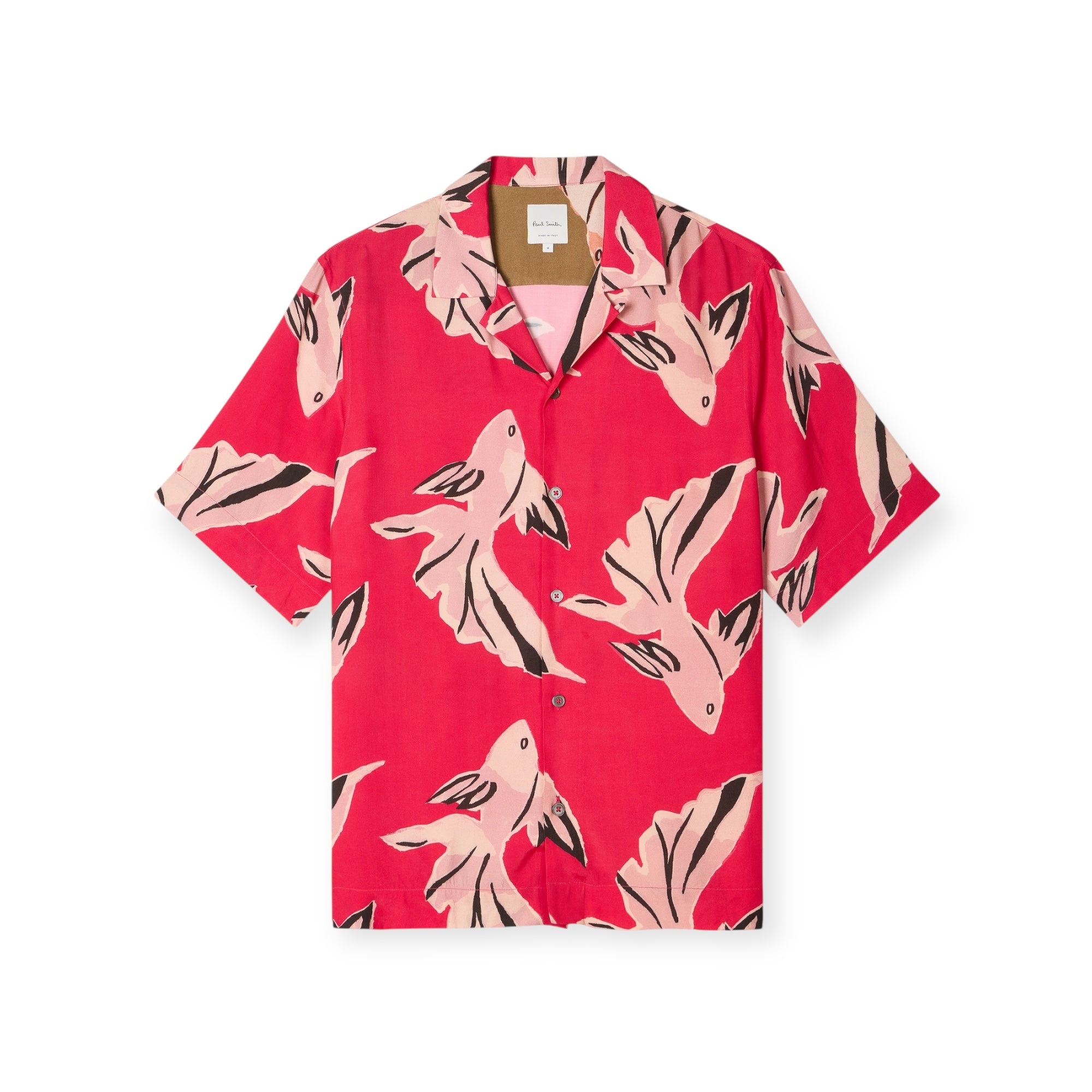 Paul Smith Peche Print Shortsleeve Shirt fuchsia