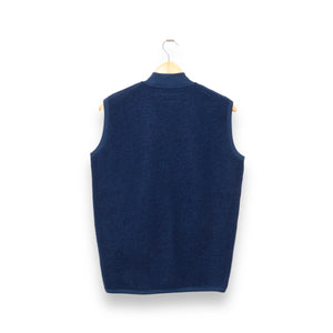 Universal Works Zip Waistcoat 29711 Wool Fleece indigo