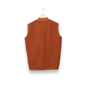 Universal Works Zip Waistcoat 29711 Wool Fleece orange