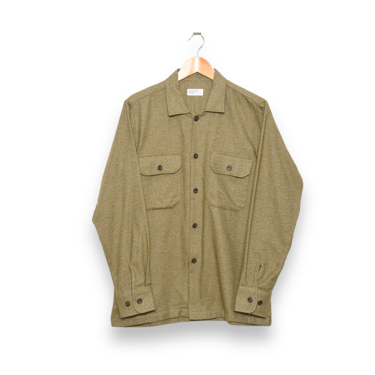 Universal Works L/S Utility Shirt 29730 Soft Flannel Cotton olive