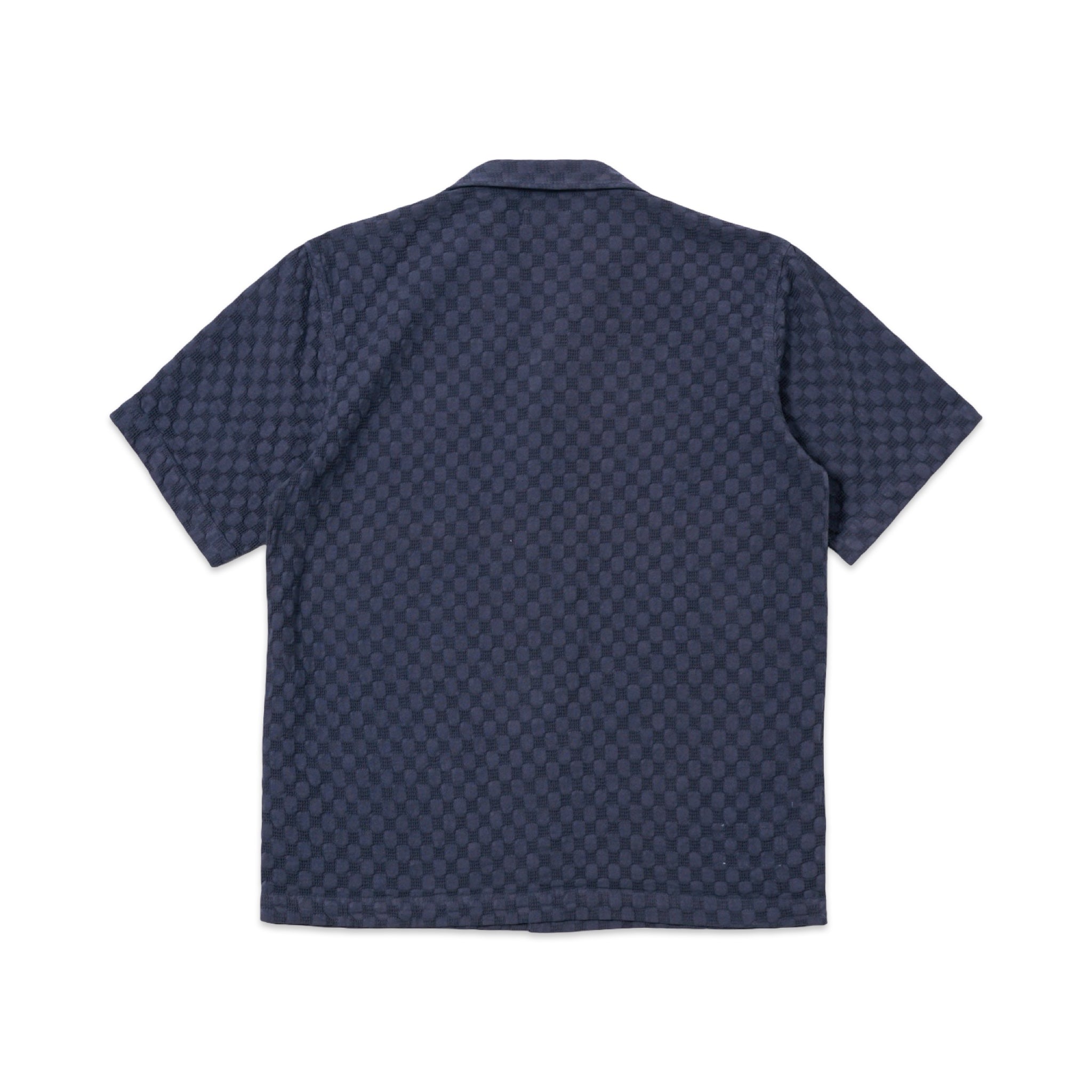 Universal Works Road Shirt Dot Waffle navy