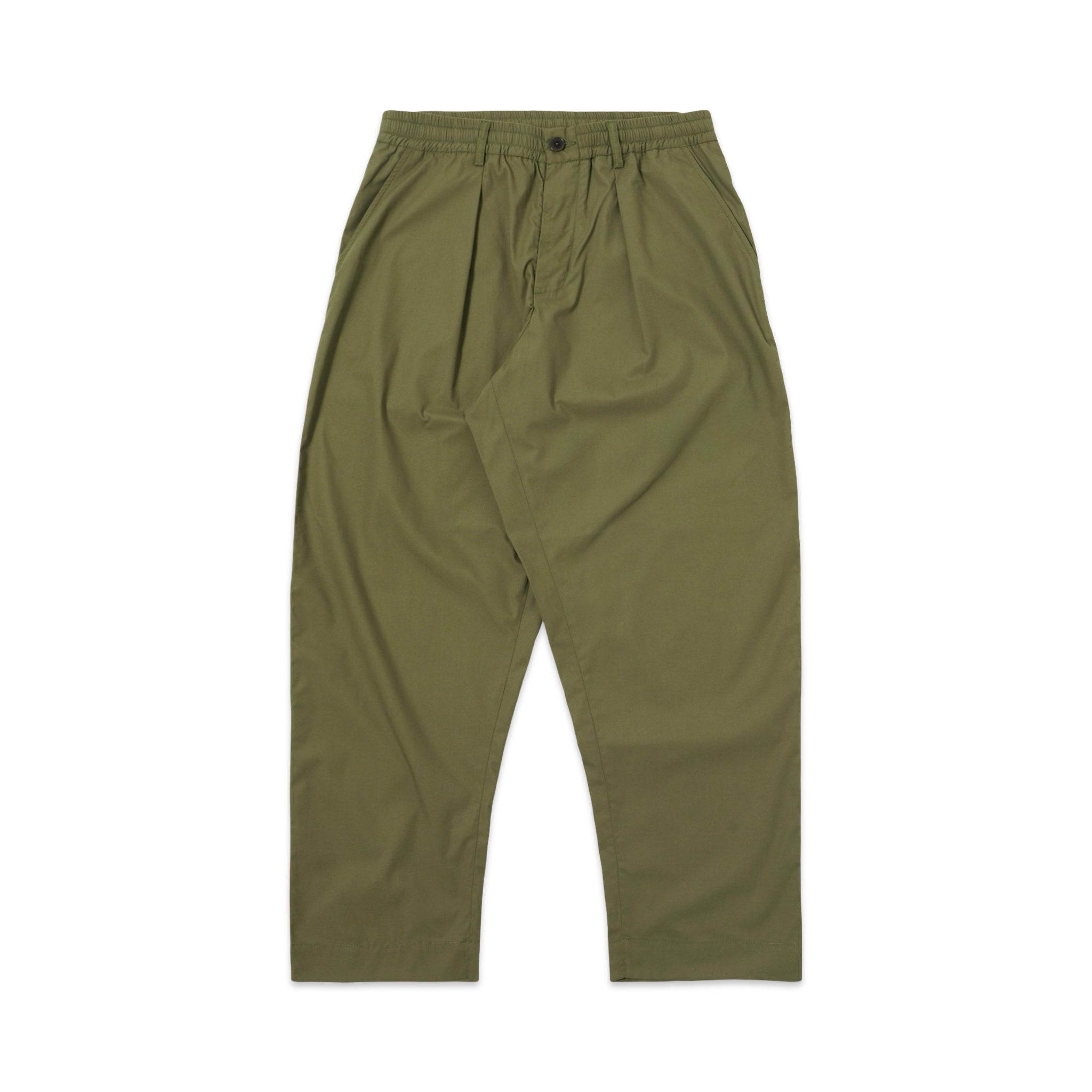 Universal Works Pleated Track Pant Recycled Poly Tech olive