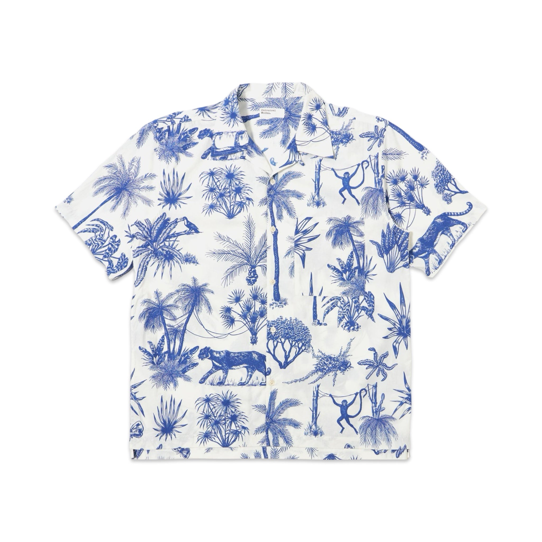 Universal Works Camp Shirt Jungle Toile Poplin white