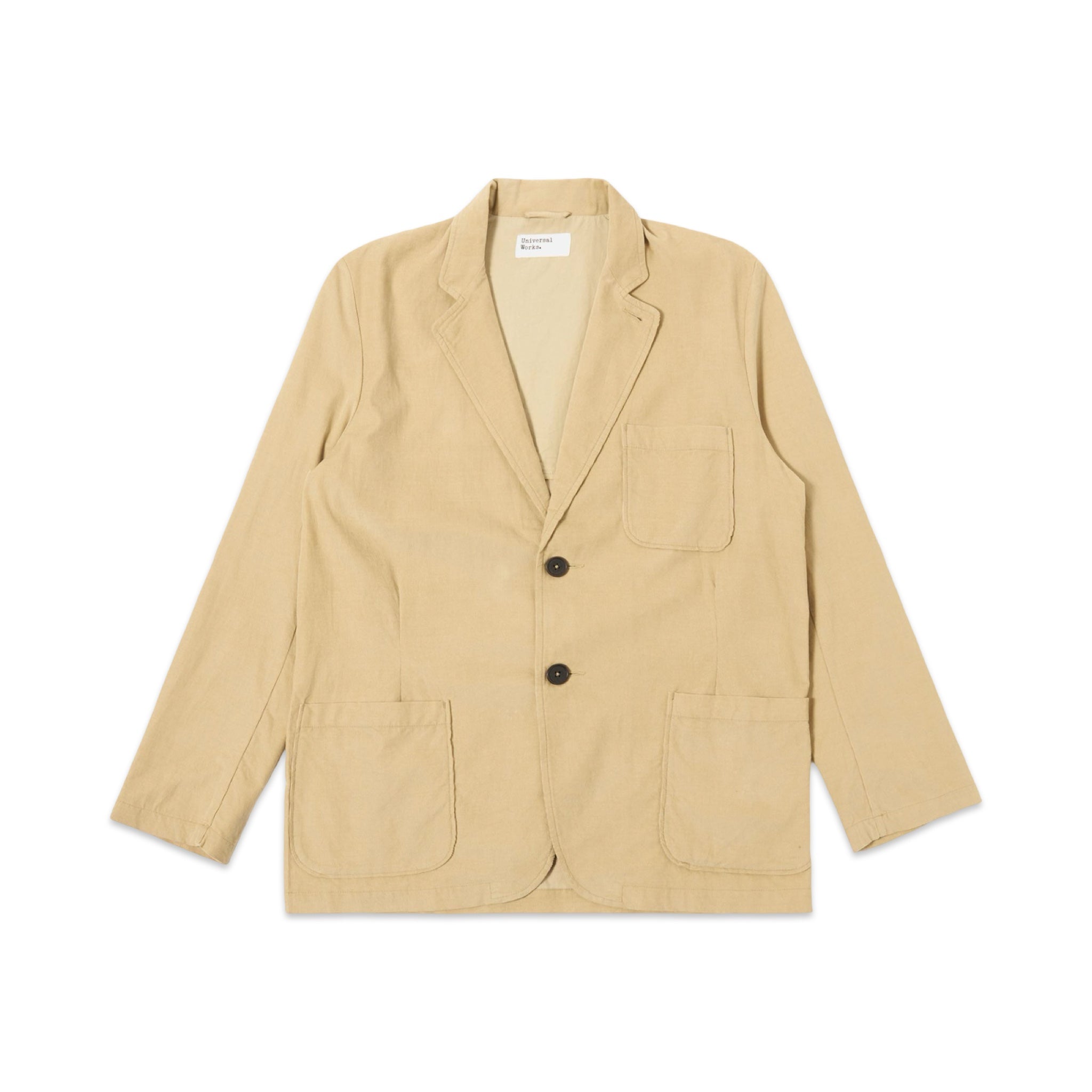 Universal Works Two Button Jacket Organic Fine Cord sand