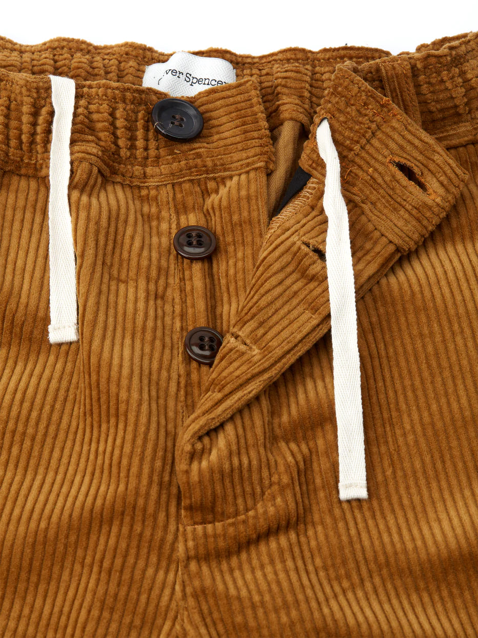 Oliver Spencer Drawstring Trousers Hudson Cord tan