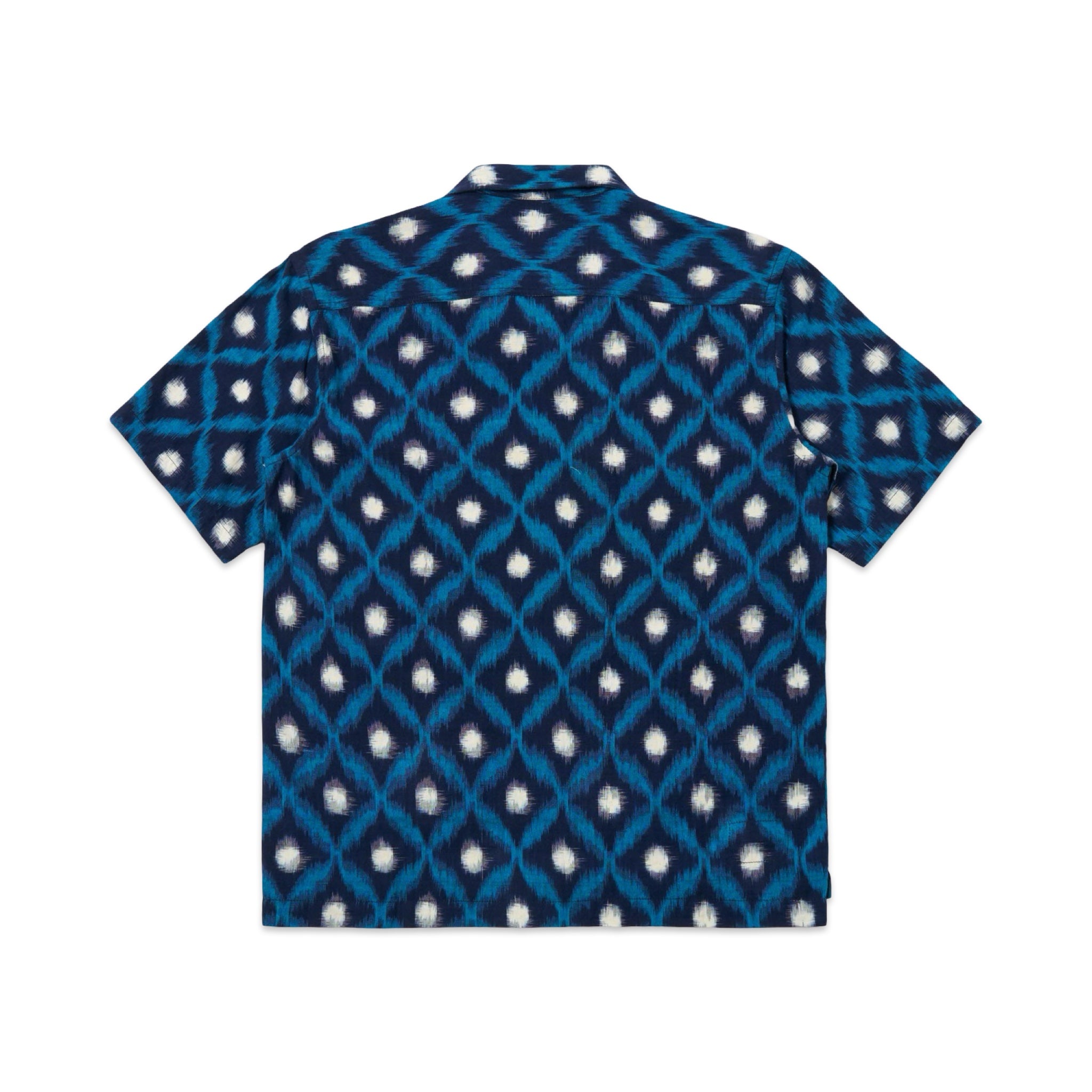 Universal Works Deck Shirt Diamond Ikat indigo