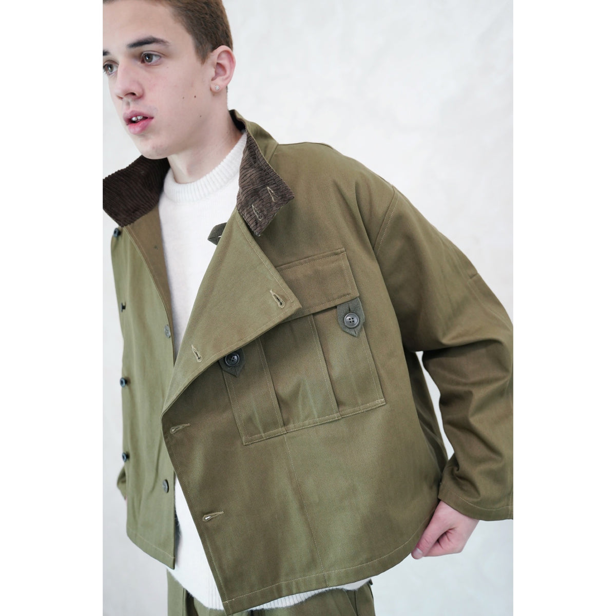 Standardtypes Swedish Jacket Herringbone Twill olive