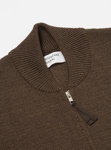 Universal Works Zip Knit Work Jacket 29456 Merino Knit brown