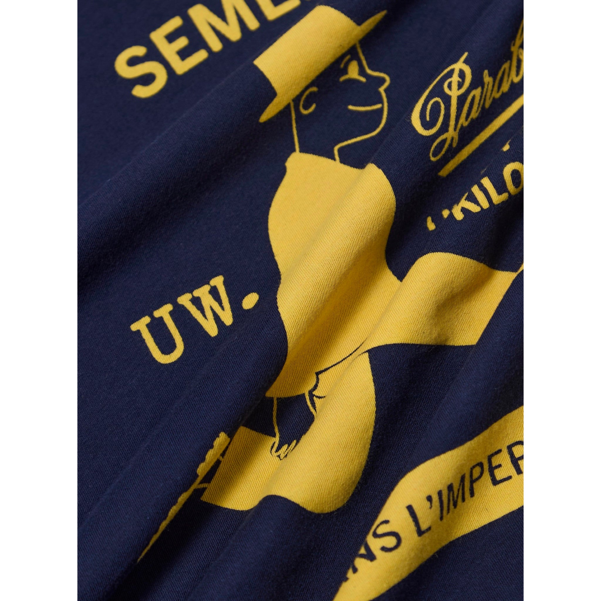 Paraboot x Universal Works Single Jersey Print Tee navy