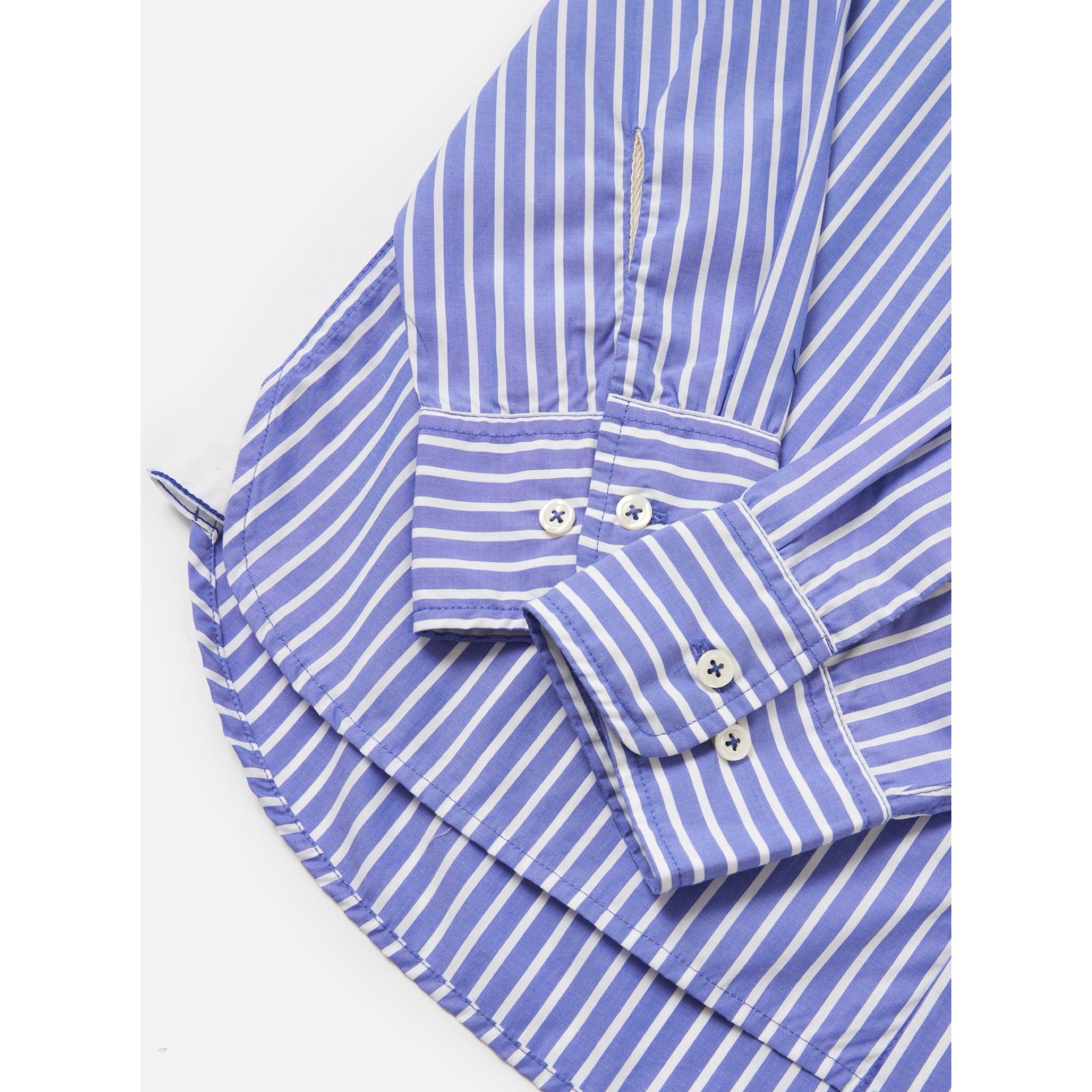 Universal Works Square Pocket Shirt Cotton Stripe blue/white