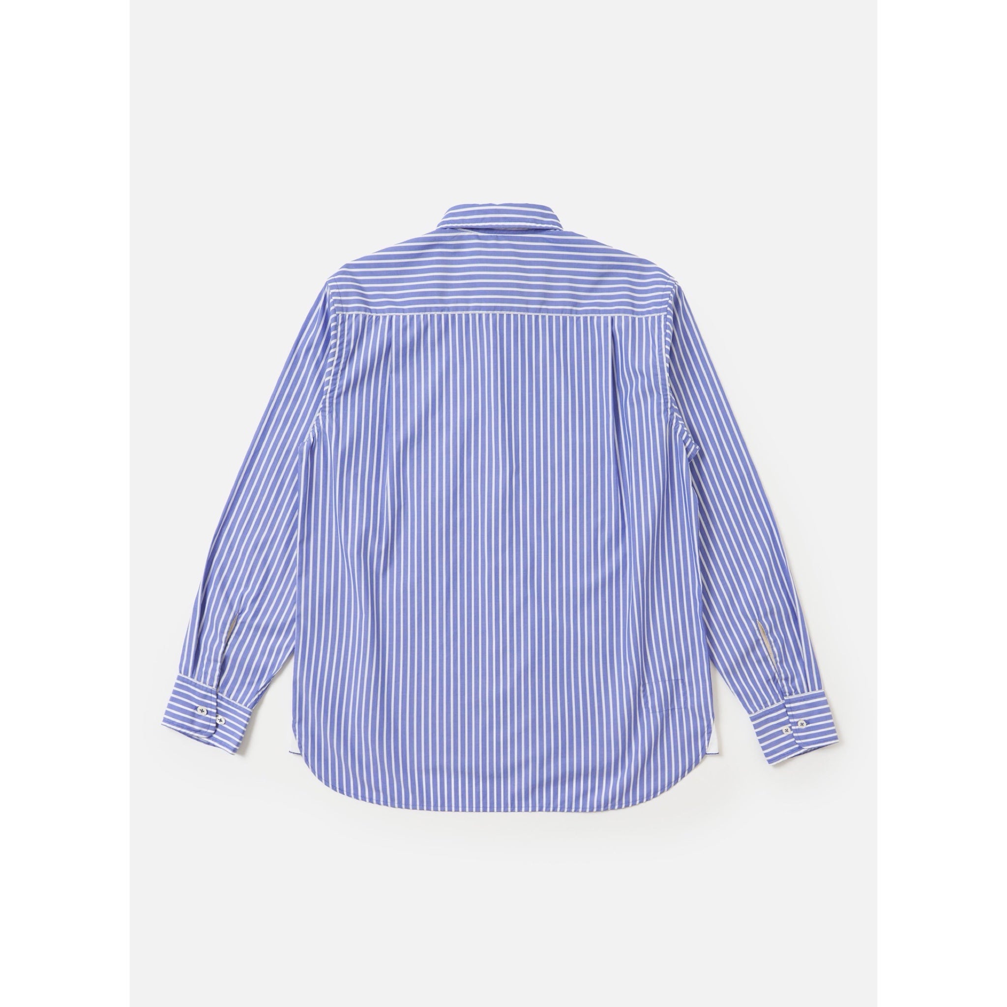 Universal Works Square Pocket Shirt Cotton Stripe blue/white