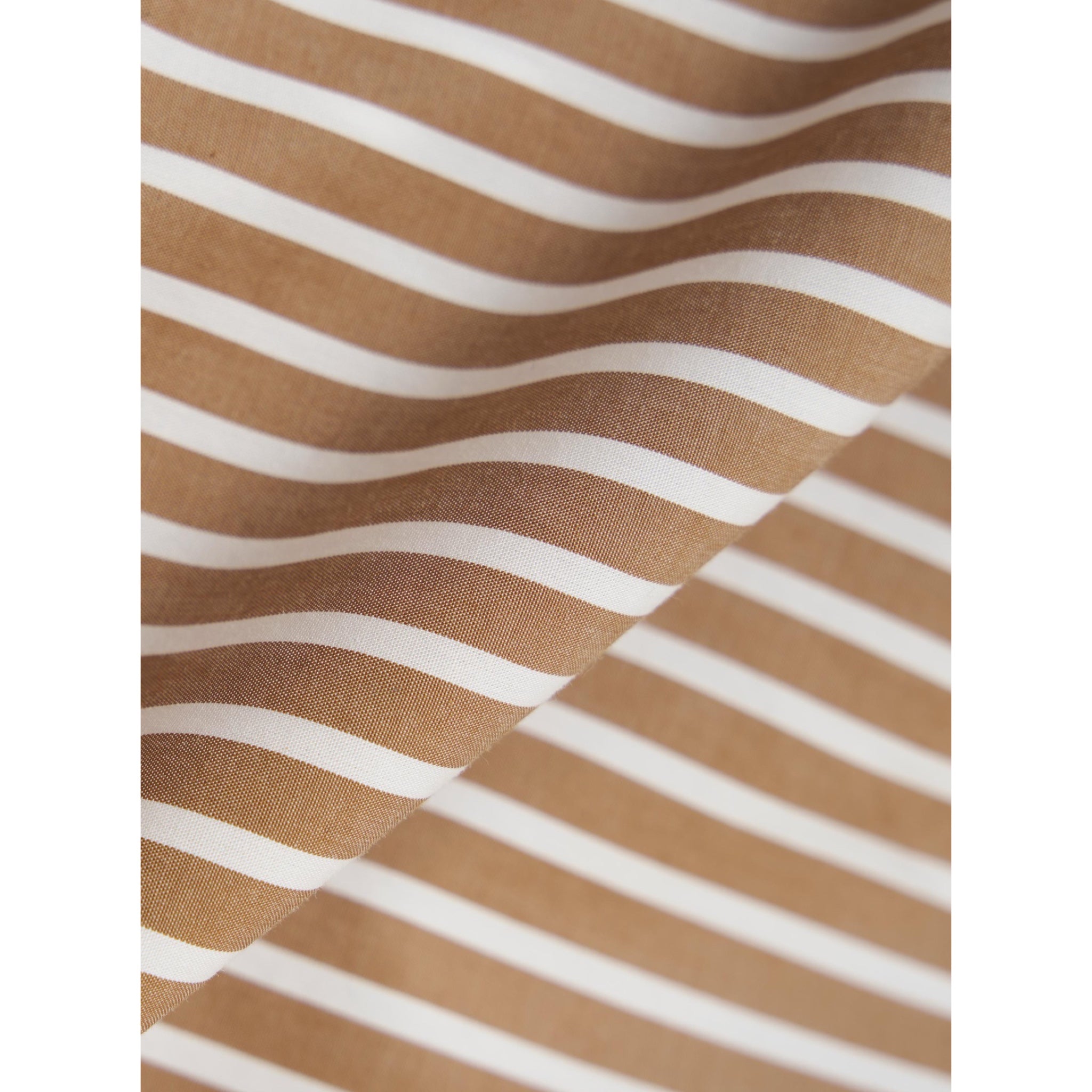 Universal Works Square Pocket Shirt Cotton Stripe brown/white